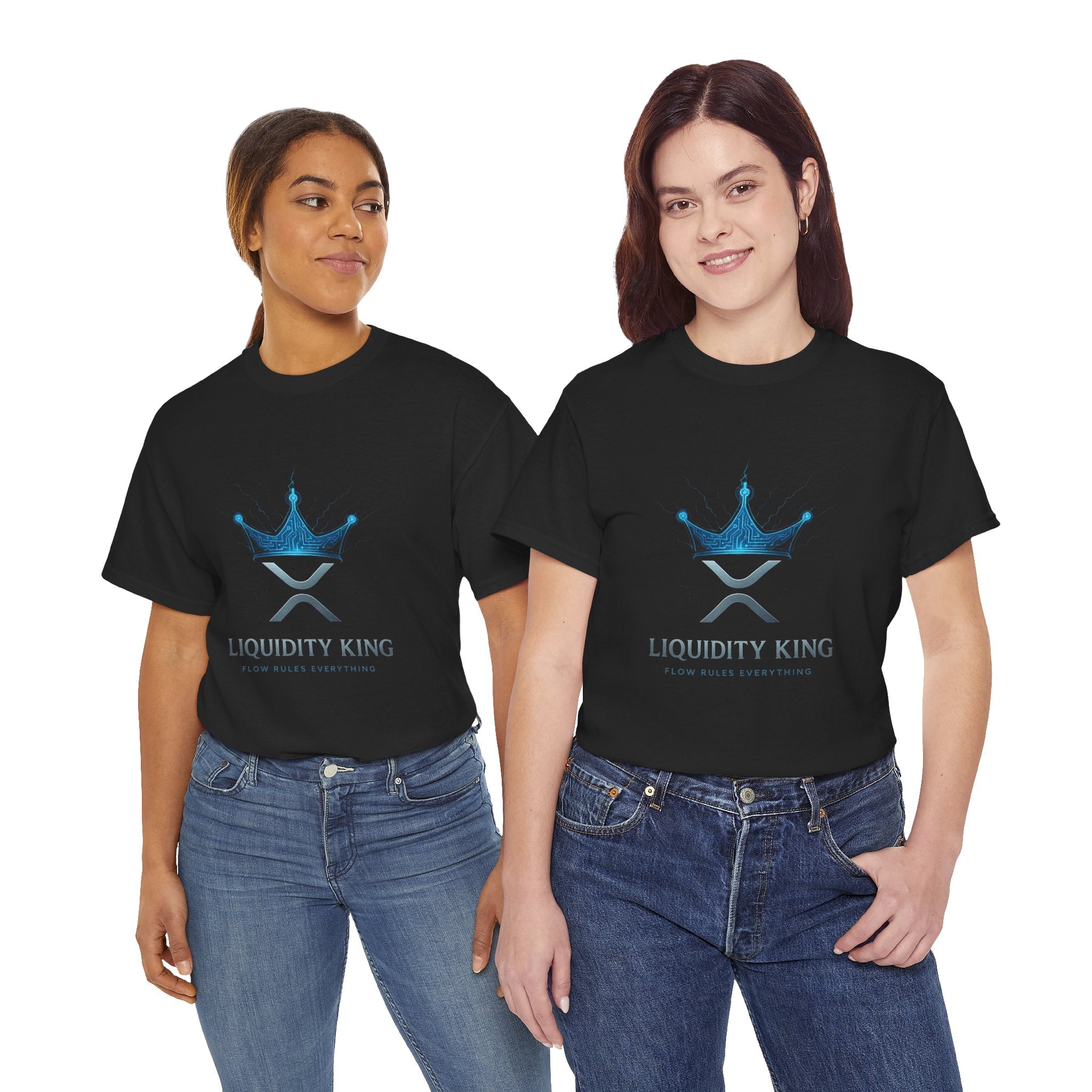 RIPPLE Liquidity King T-Shirt — Crypto XRP Crown Tee