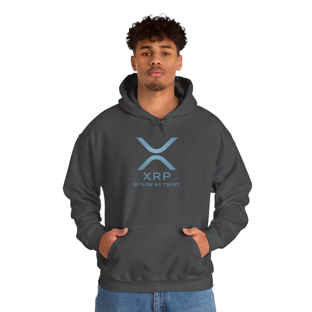 XRP Logo Hoodie – "In Flow We Trust" Crypto Sweatshirt