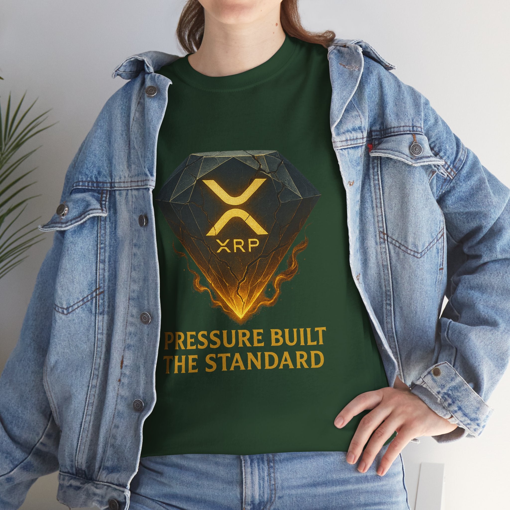 XRP Diamond Tee — "Pressure Built The Standard" Crypto Graphic T‑Shirt