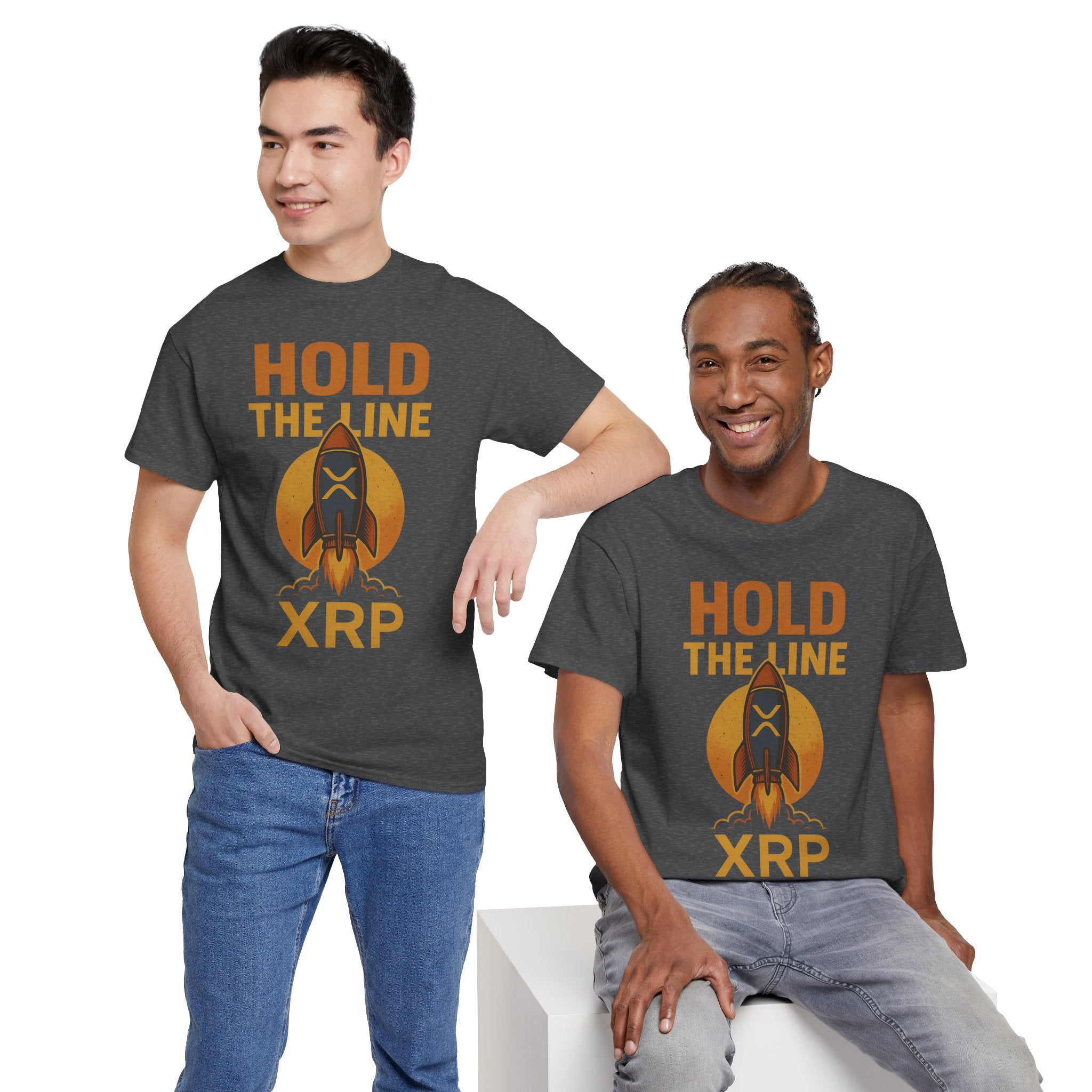 XRP Hold The Line Rocket Tee — Crypto Investor T‑Shirt
