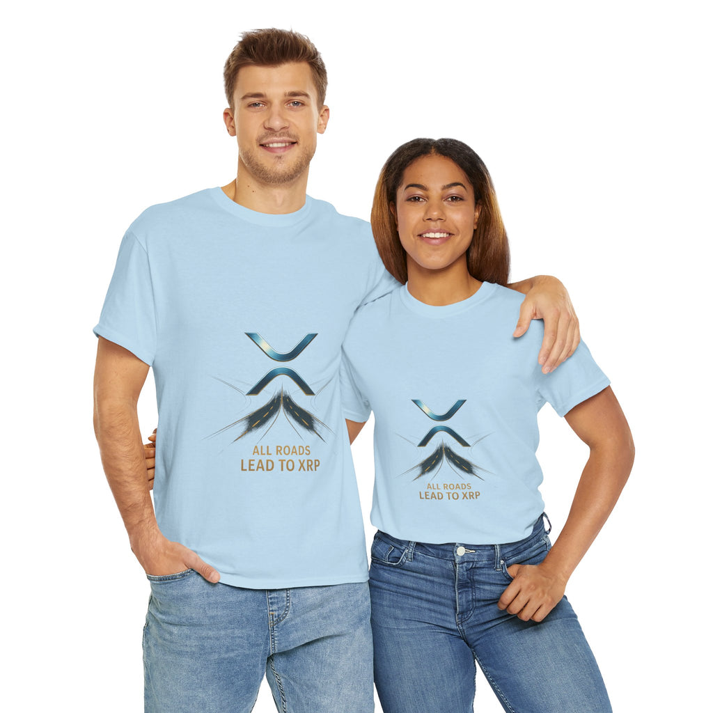 All Roads Lead to XRP T-Shirt — Crypto Ripple Logo Tee