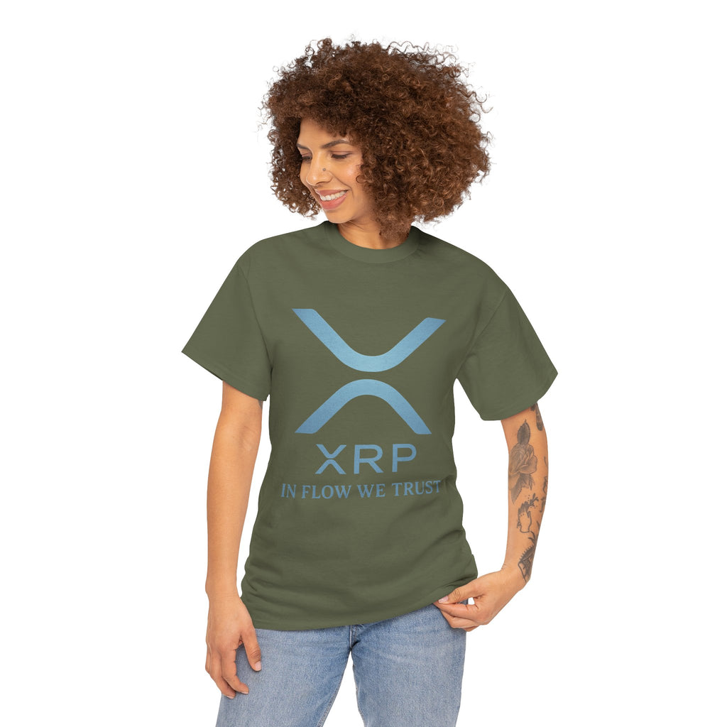 XRP Crypto Tee — "In Flow We Trust" Ripple Logo T-Shirt
