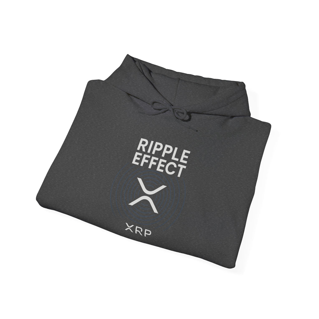 Ripple Effect Hoodie — Minimal Concentric Wave Graphic Sweatshirt