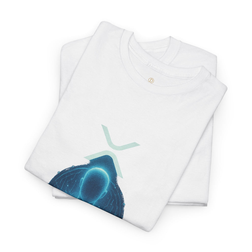 Digital Deity T‑Shirt — Futuristic Neon Tech Hoodie Tee