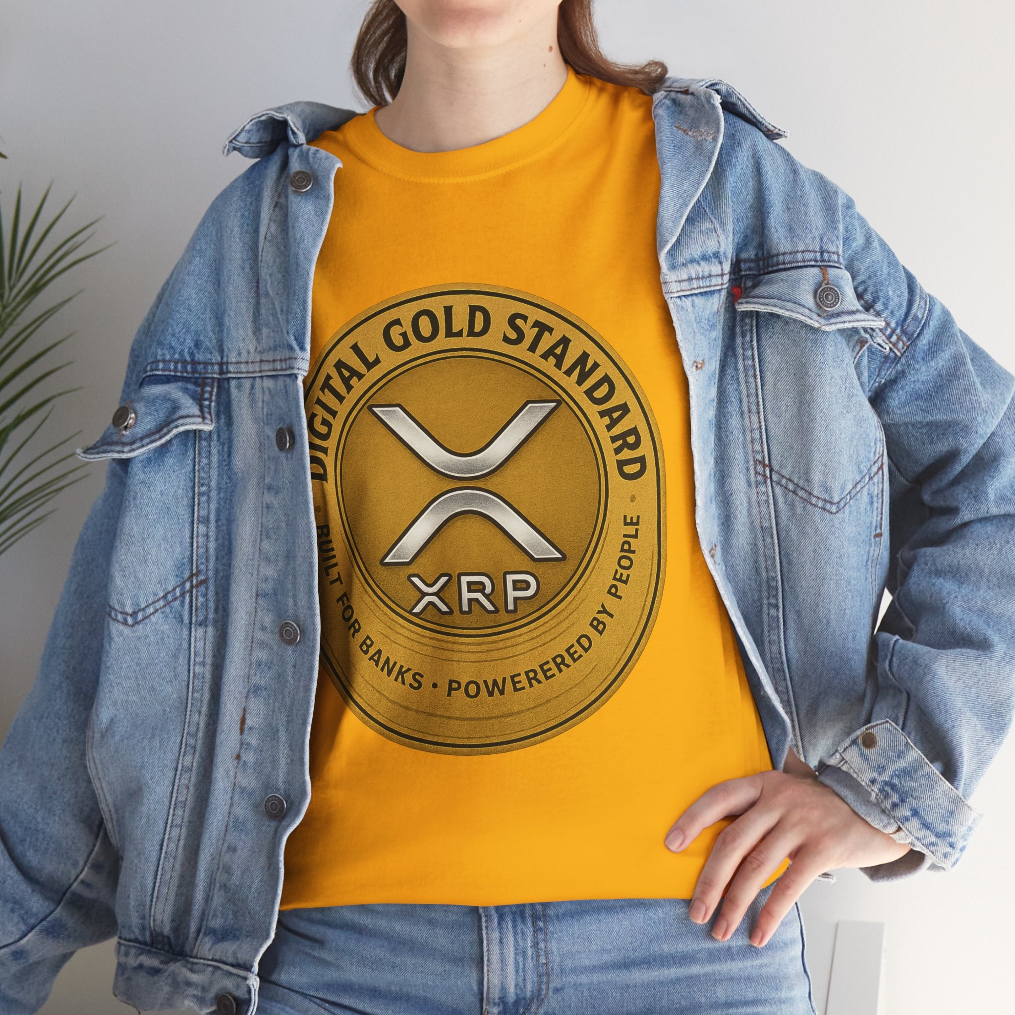 XRP Digital Gold Tee – Cryptocurrency Logo Shirt