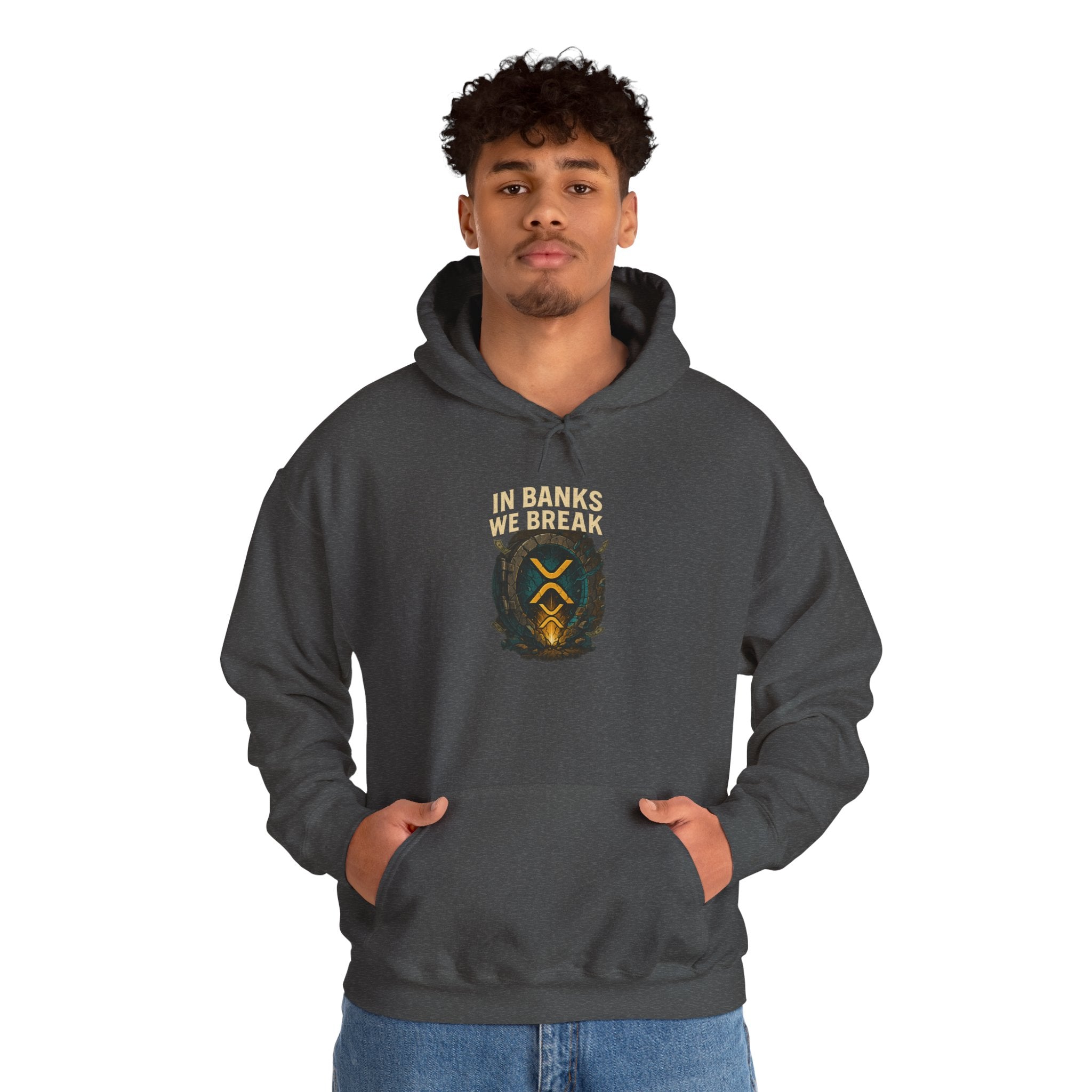 Hoodie — 'In Banks We Trust' Crest Pullover