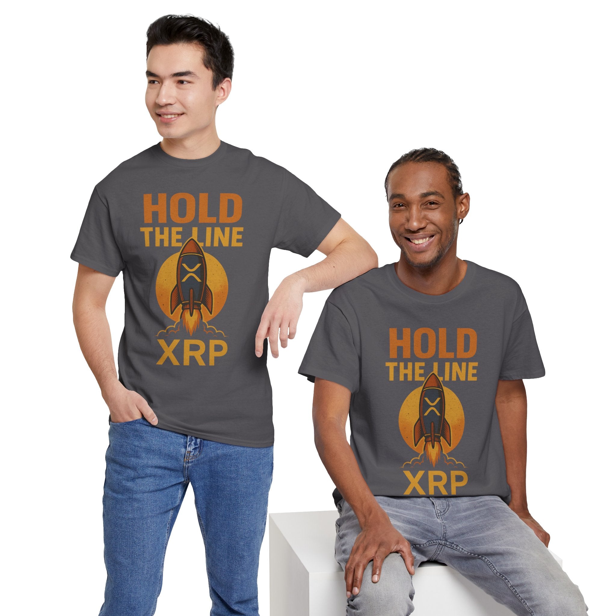 XRP Hold The Line Rocket Tee — Crypto Investor T‑Shirt