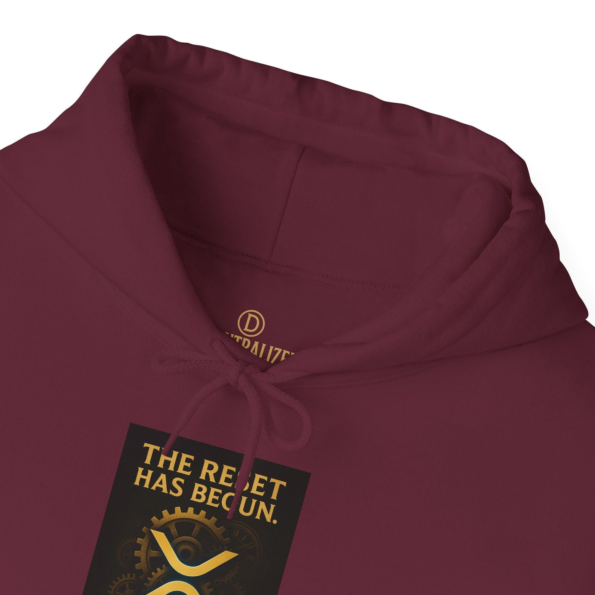XRP Hoodie — "The Reset Has Begun" Crypto Logo Pullover