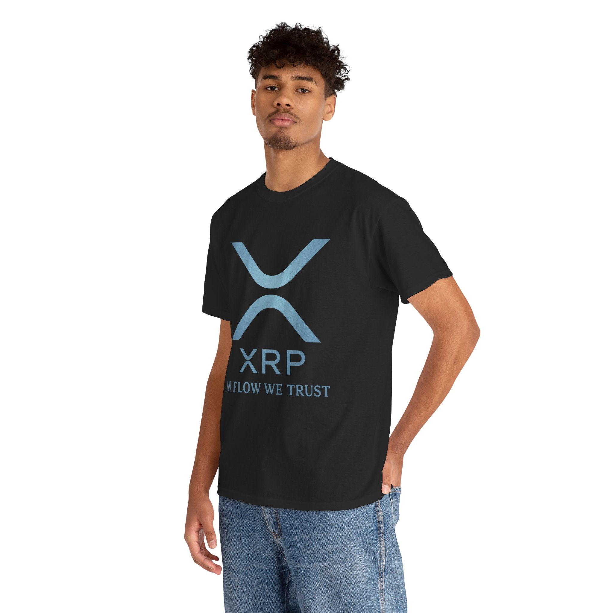 XRP Crypto Tee — "In Flow We Trust" Ripple Logo T-Shirt