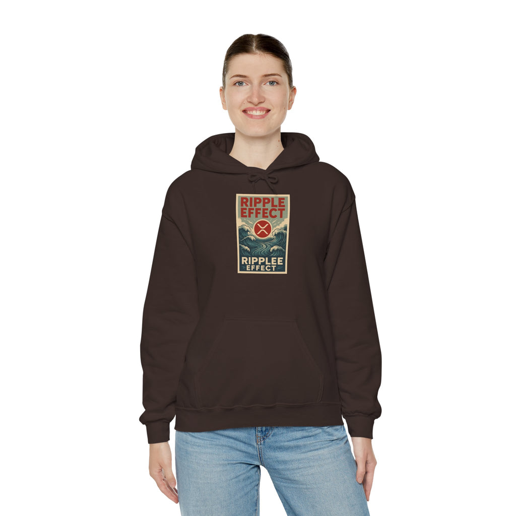 Ripple Effect Hoodie – Vintage Ocean Wave Graphic Hooded Sweatshirt
