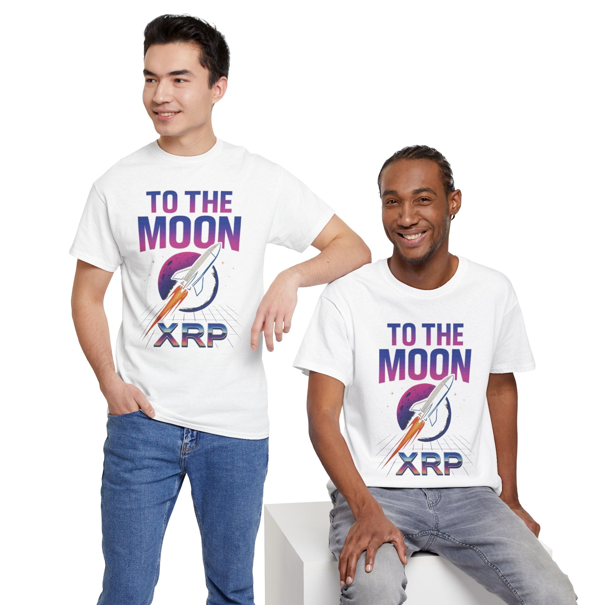 XRP 'To The Moon' T-Shirt — Crypto Investor Rocket Tee