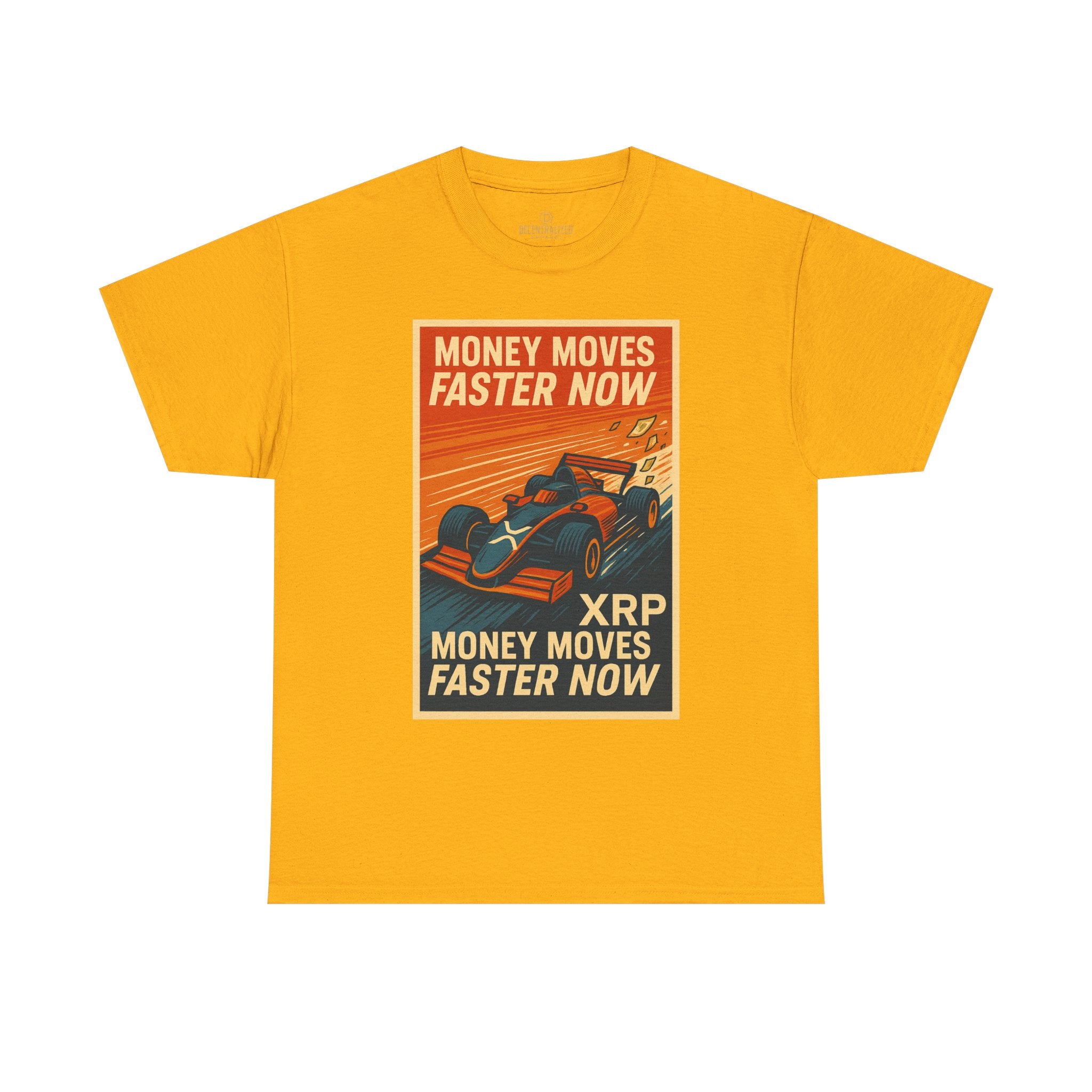 XRP 'Money Moves Faster Now' Racing Tee — Crypto Enthusiast T-Shirt