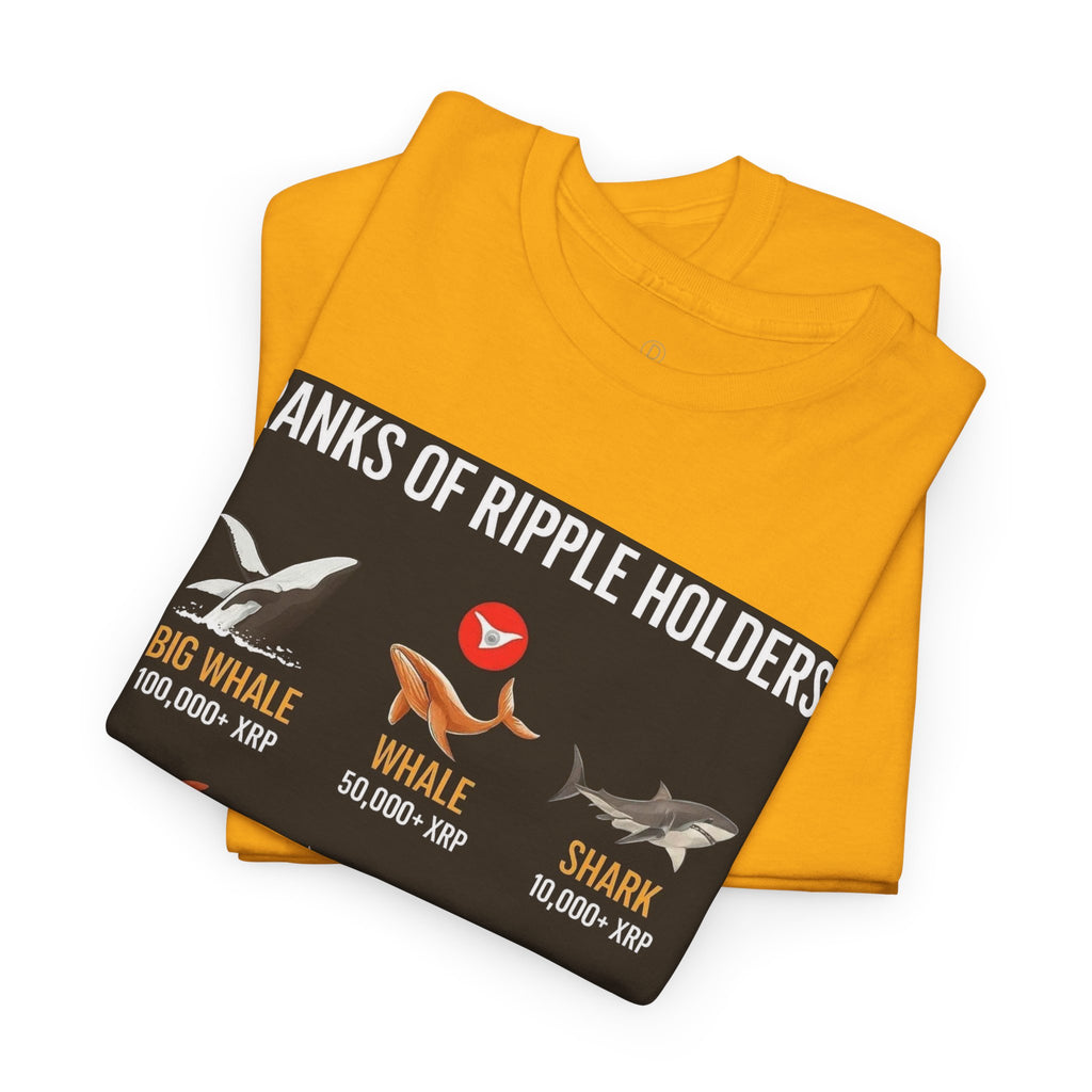 Crypto Ranks T-Shirt – "Ranks of Ripple Holders" Illustrated Guide