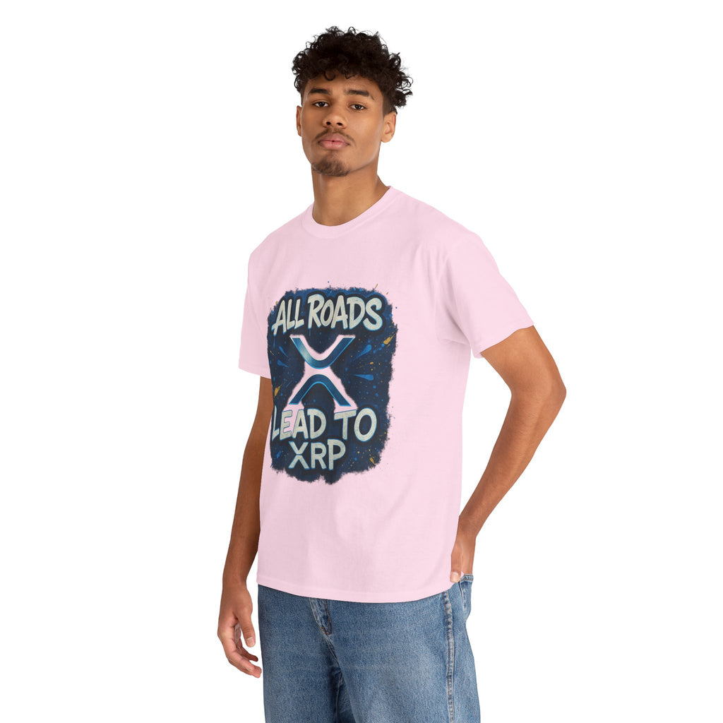 XRP Crypto T-Shirt — "All Roads Lead to XRP" Graphic Tee