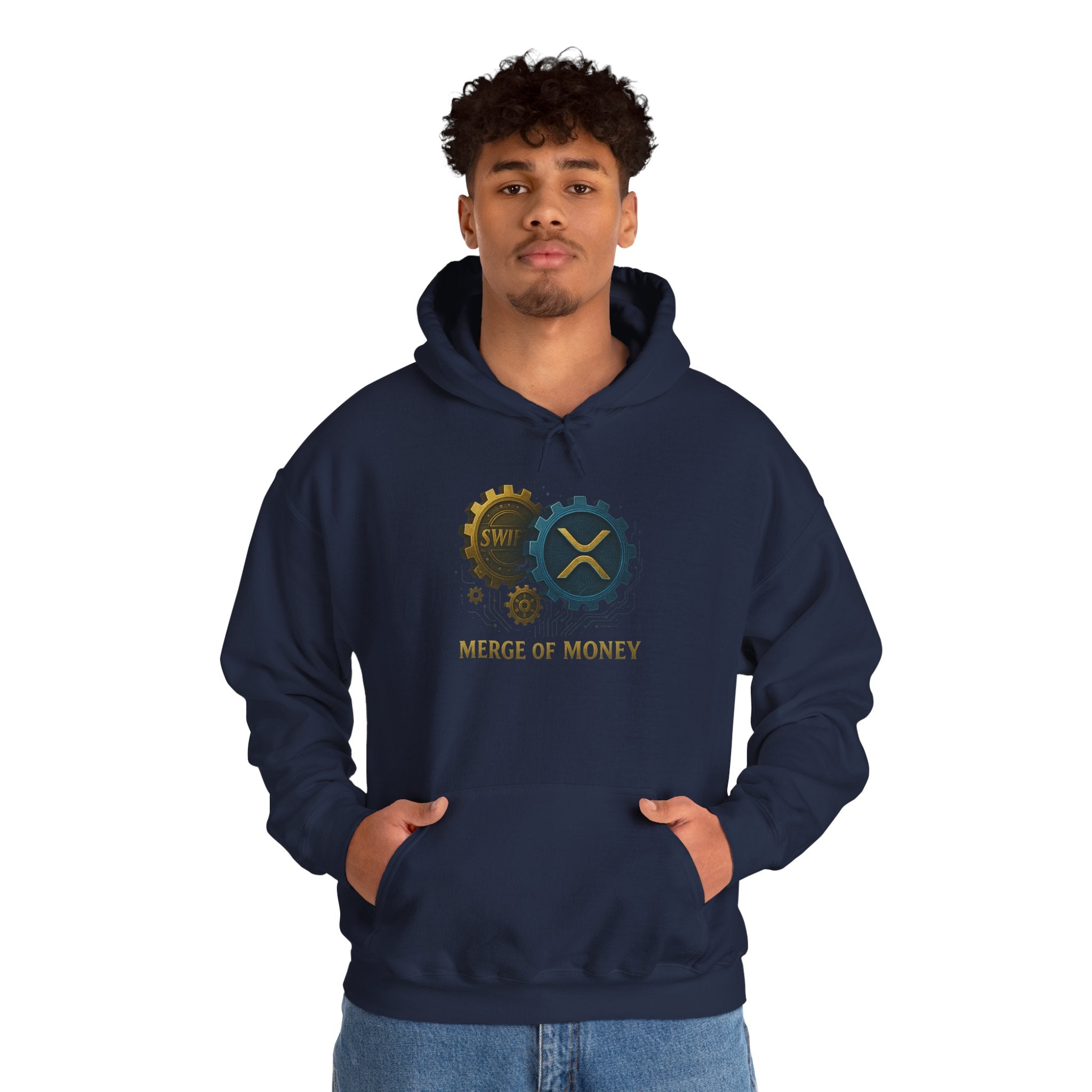 Merge of Money Hoodie — Financial Gears Graphic Pullover