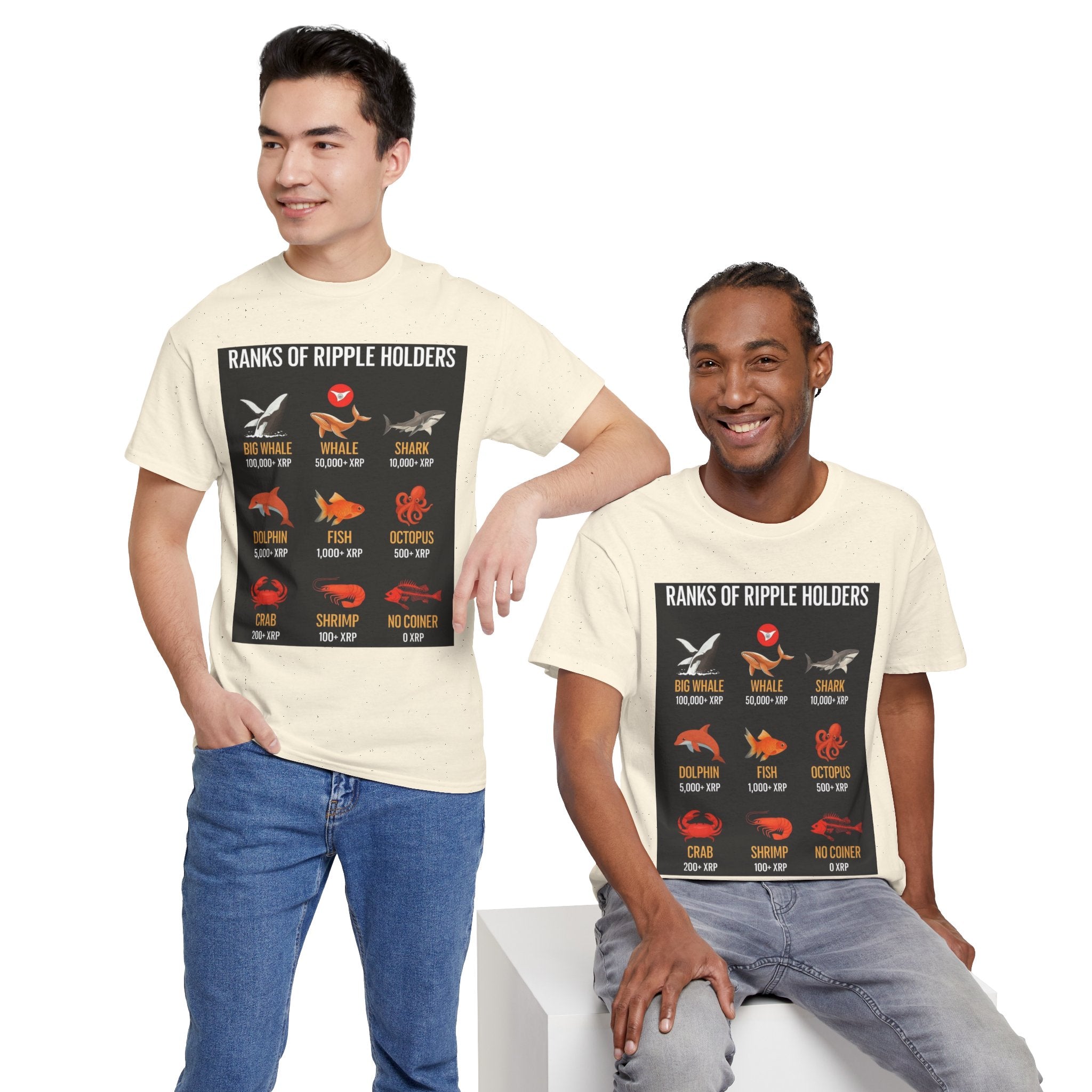 Crypto Ranks T-Shirt – "Ranks of Ripple Holders" Illustrated Guide