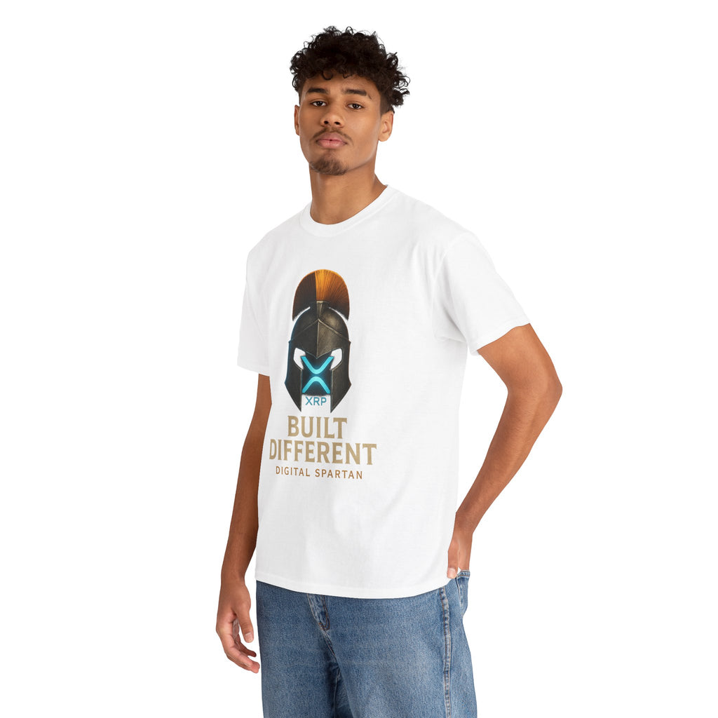 Built Different Spartan Tee — Digital Spartan XRP Crypto T-Shirt