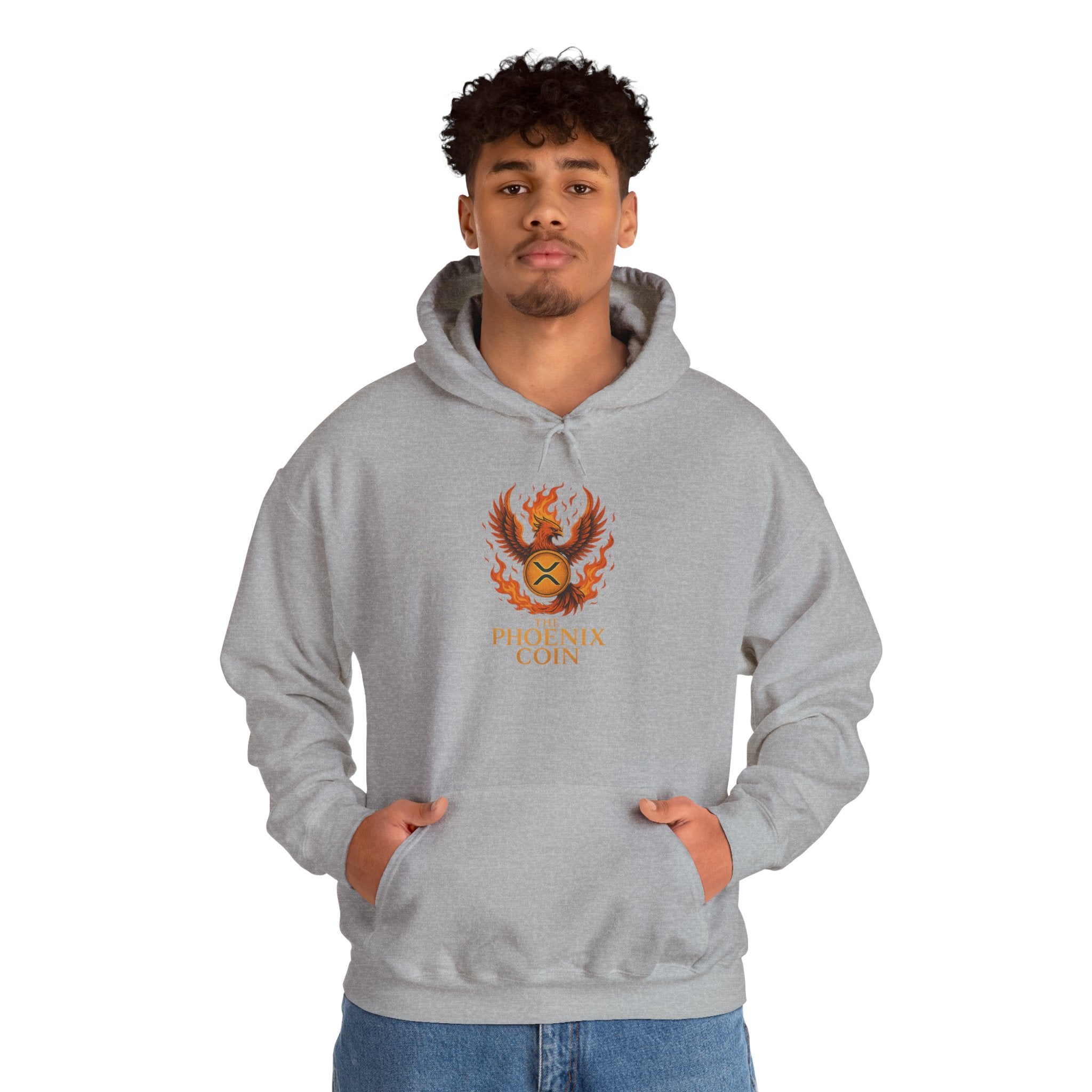 Phoenix Coin Hoodie — Fiery Phoenix Crest Sweatshirt