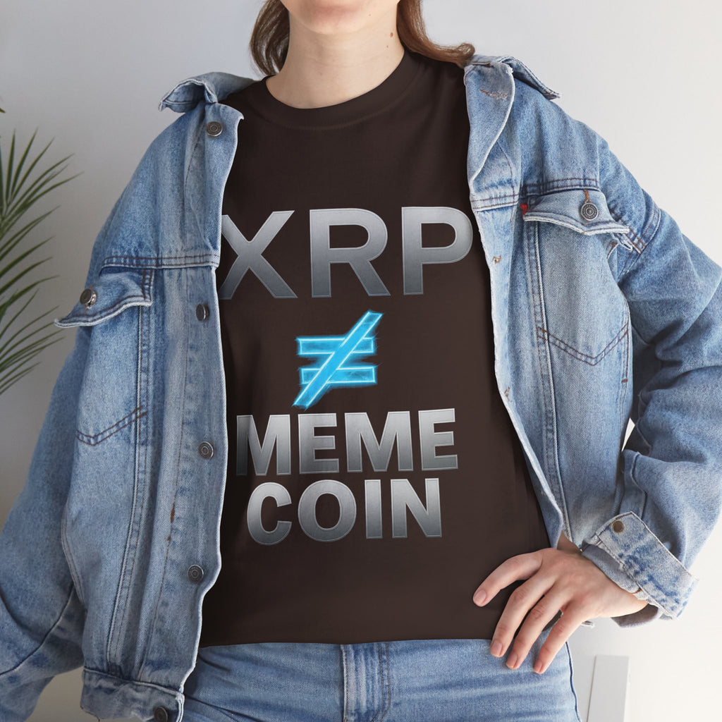 XRP ≠ Meme Coin T-Shirt — Crypto Investor Statement Tee