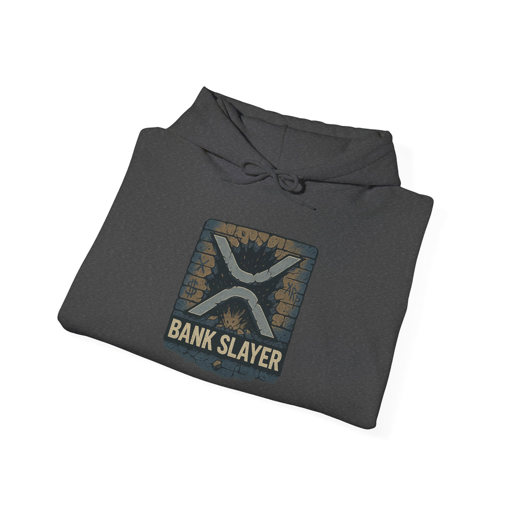 Bank Slayer Hoodie - Vintage Tactical Crest Graphic Sweatshirt