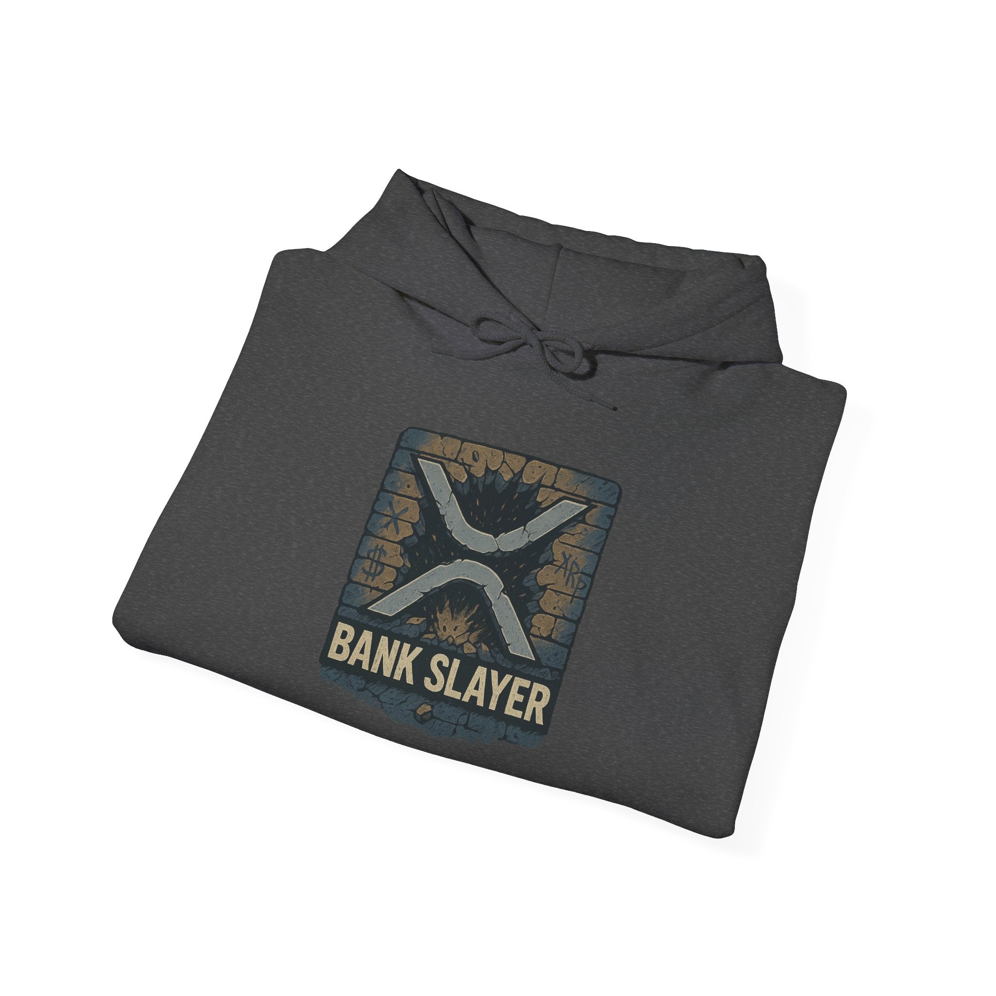 Bank Slayer Hoodie - Vintage Tactical Crest Graphic Sweatshirt