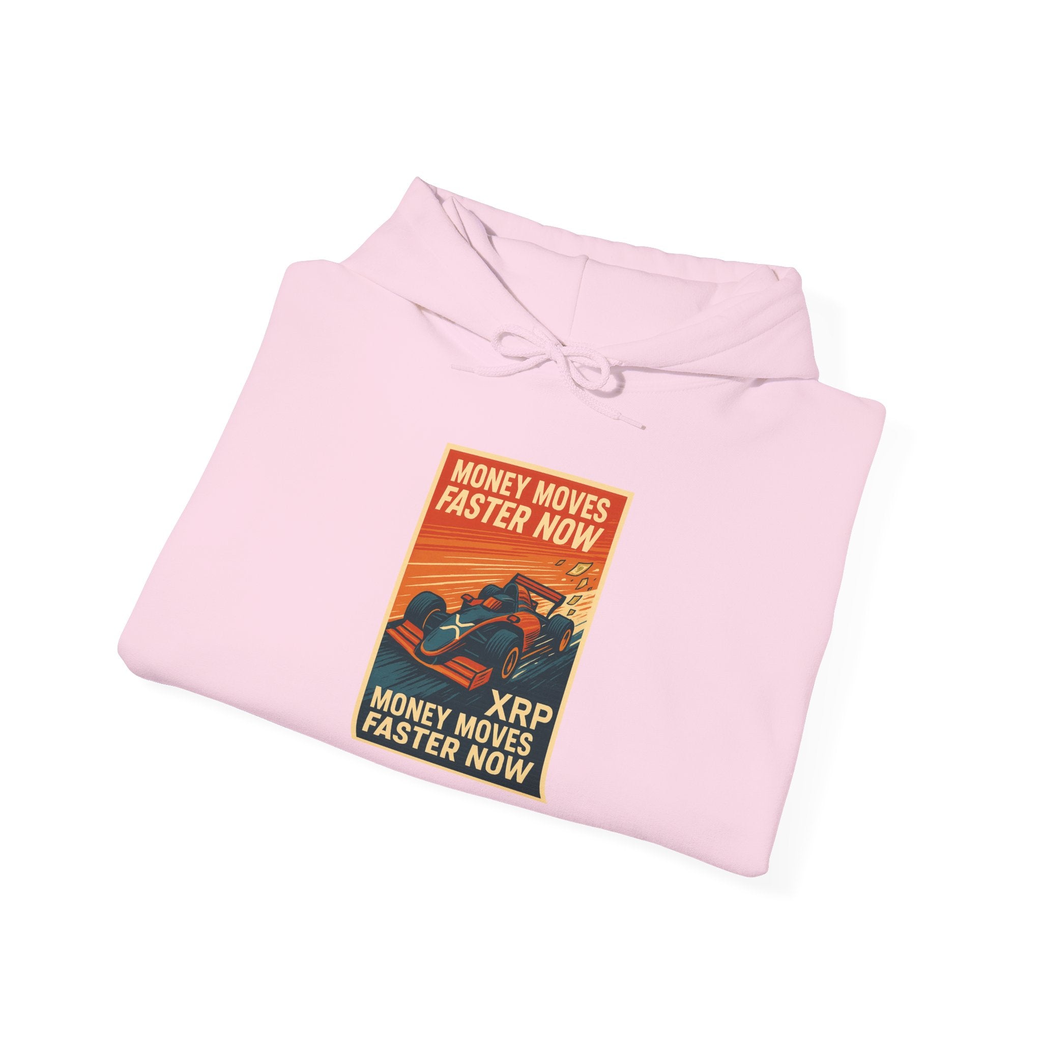 XRP 'Money Moves Faster Now' Hoodie – Crypto Retro Graphic Pullover