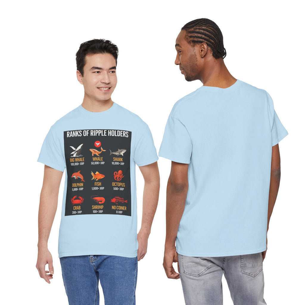 Crypto Ranks T-Shirt – "Ranks of Ripple Holders" Illustrated Guide