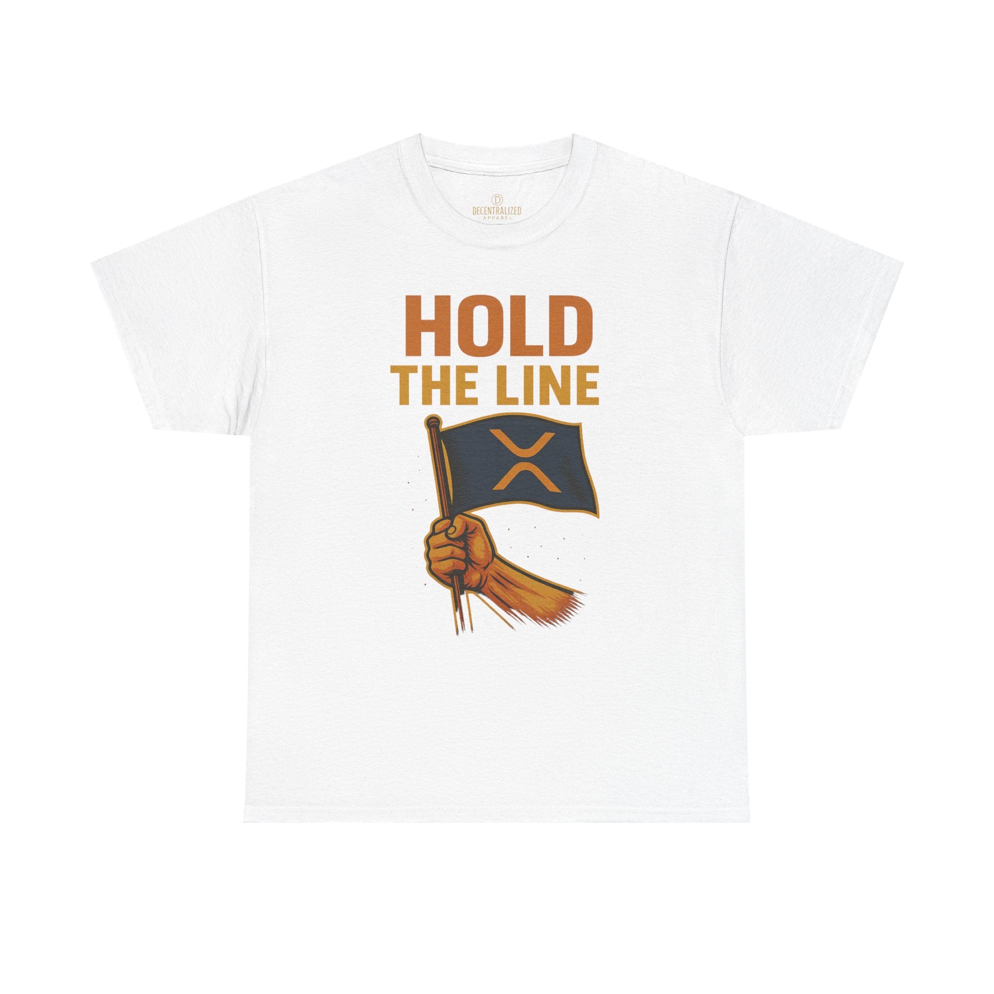 Hold The Line Tee — Bold Flag Graphic Cryptocurrency XRP Shirt