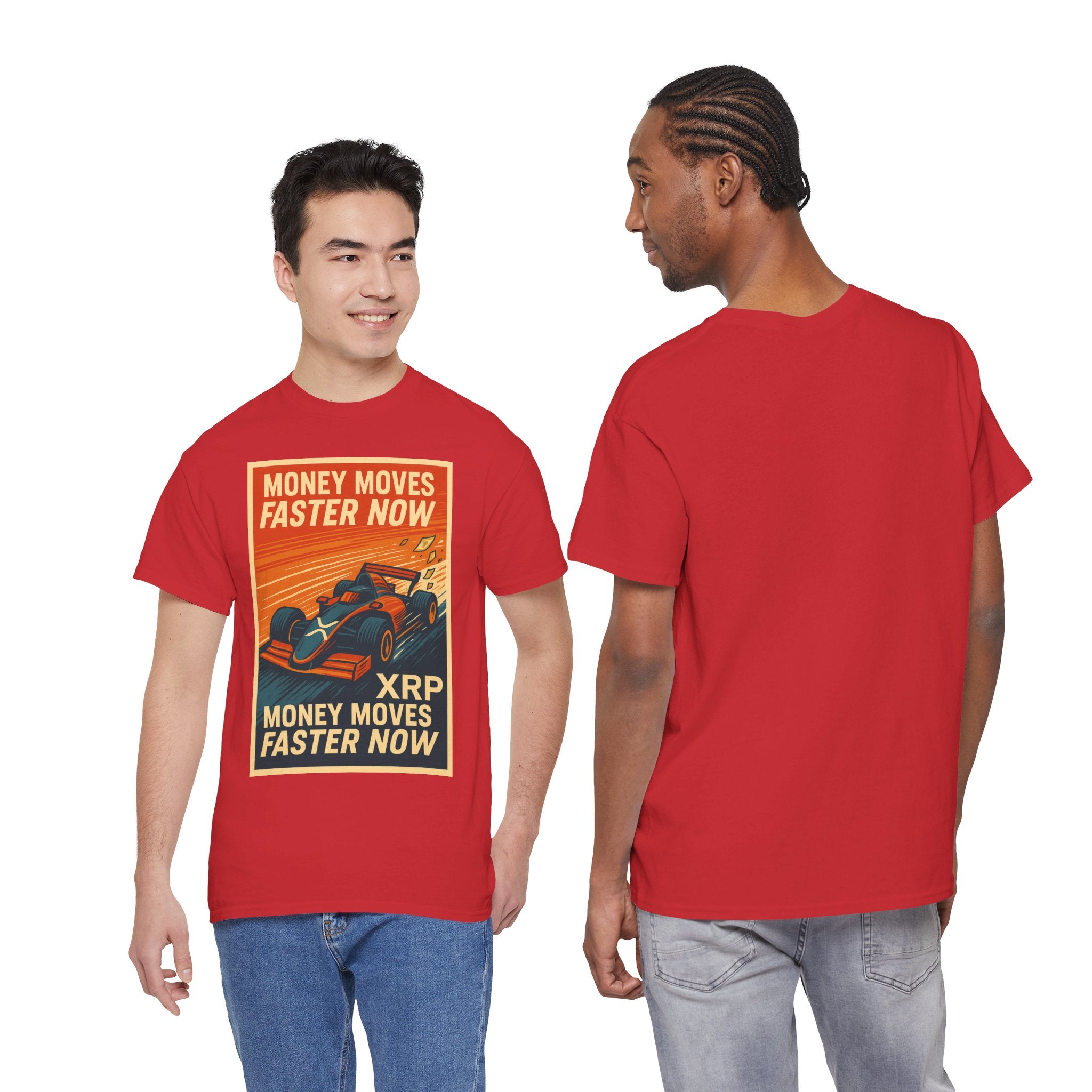 XRP 'Money Moves Faster Now' Racing Tee — Crypto Enthusiast T-Shirt