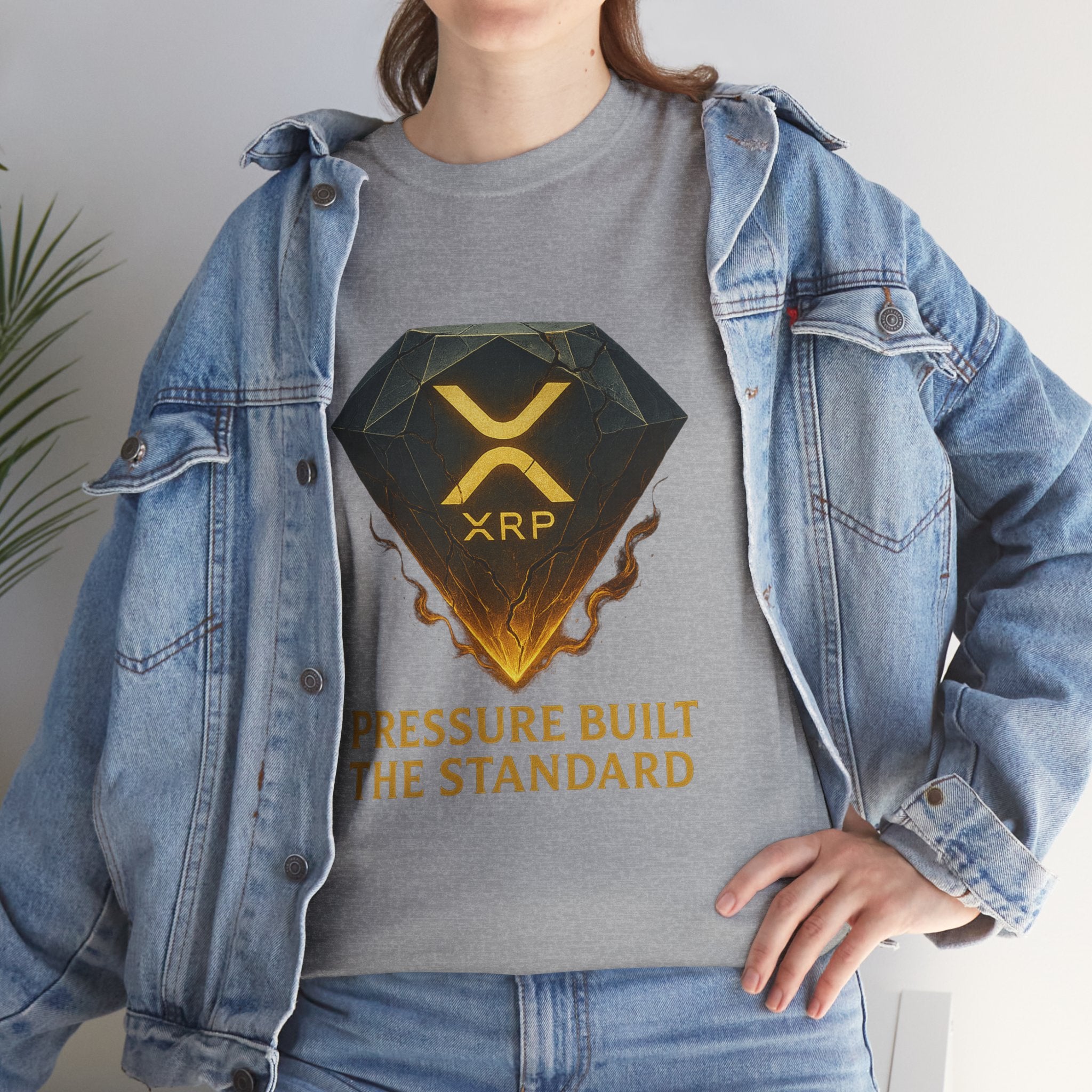 XRP Diamond Tee — "Pressure Built The Standard" Crypto Graphic T‑Shirt