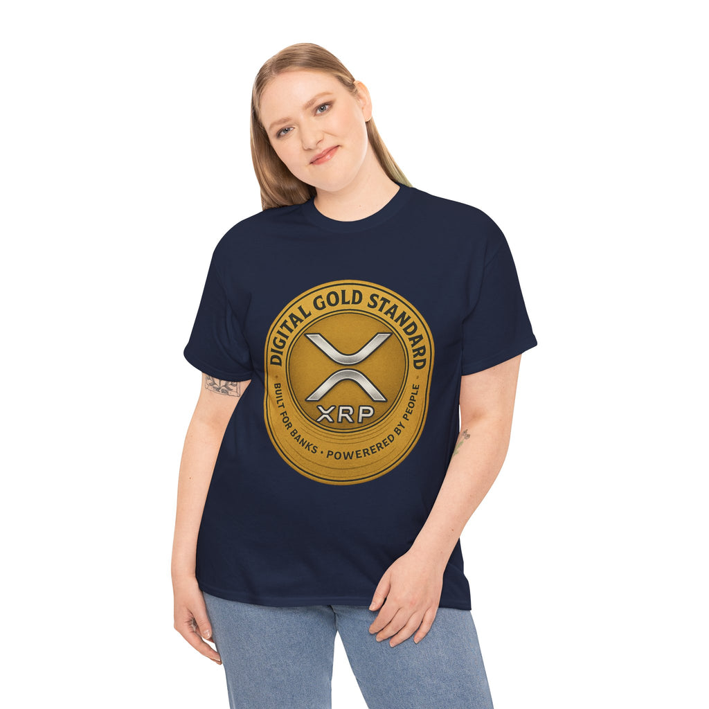 XRP Digital Gold Tee – Cryptocurrency Logo Shirt