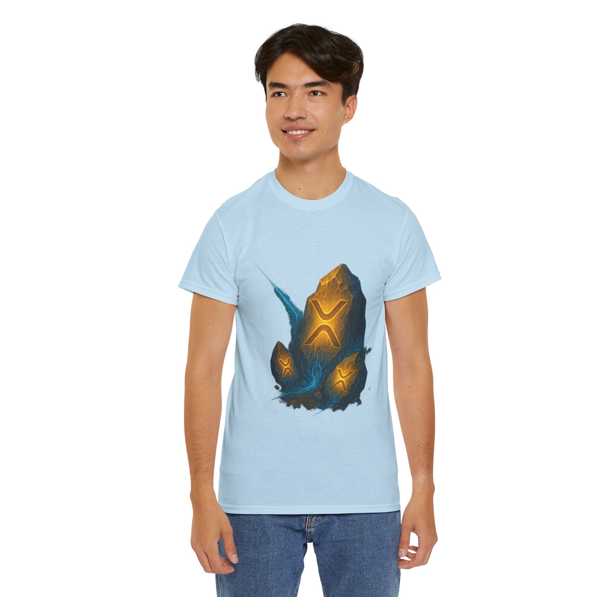 Rune Stone Graphic Tee — Glowing Mystic Rock T-Shirt