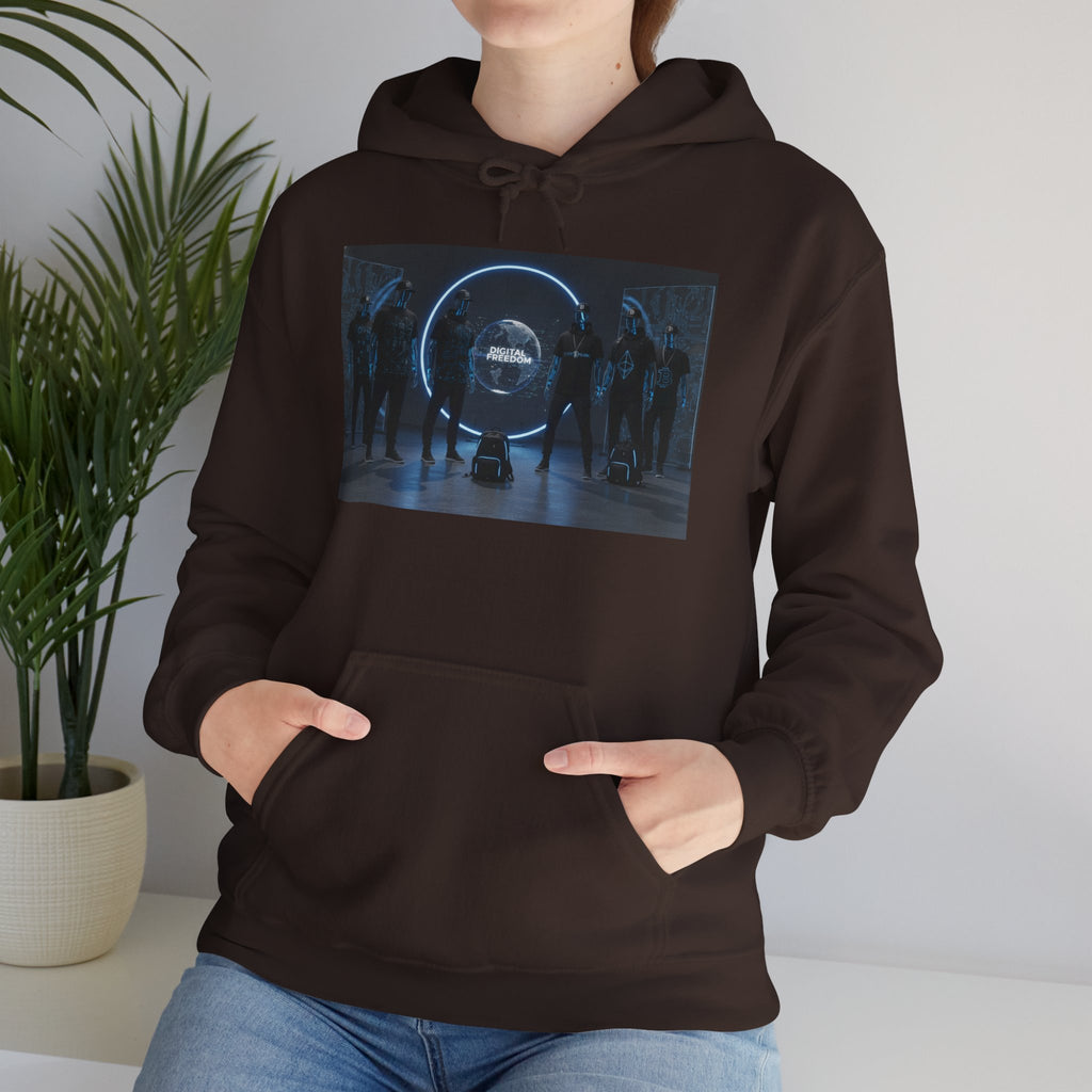 Futuristic Neon Portal Hoodie – Cyberpunk Sci‑Fi Crew Graphic Sweatshirt