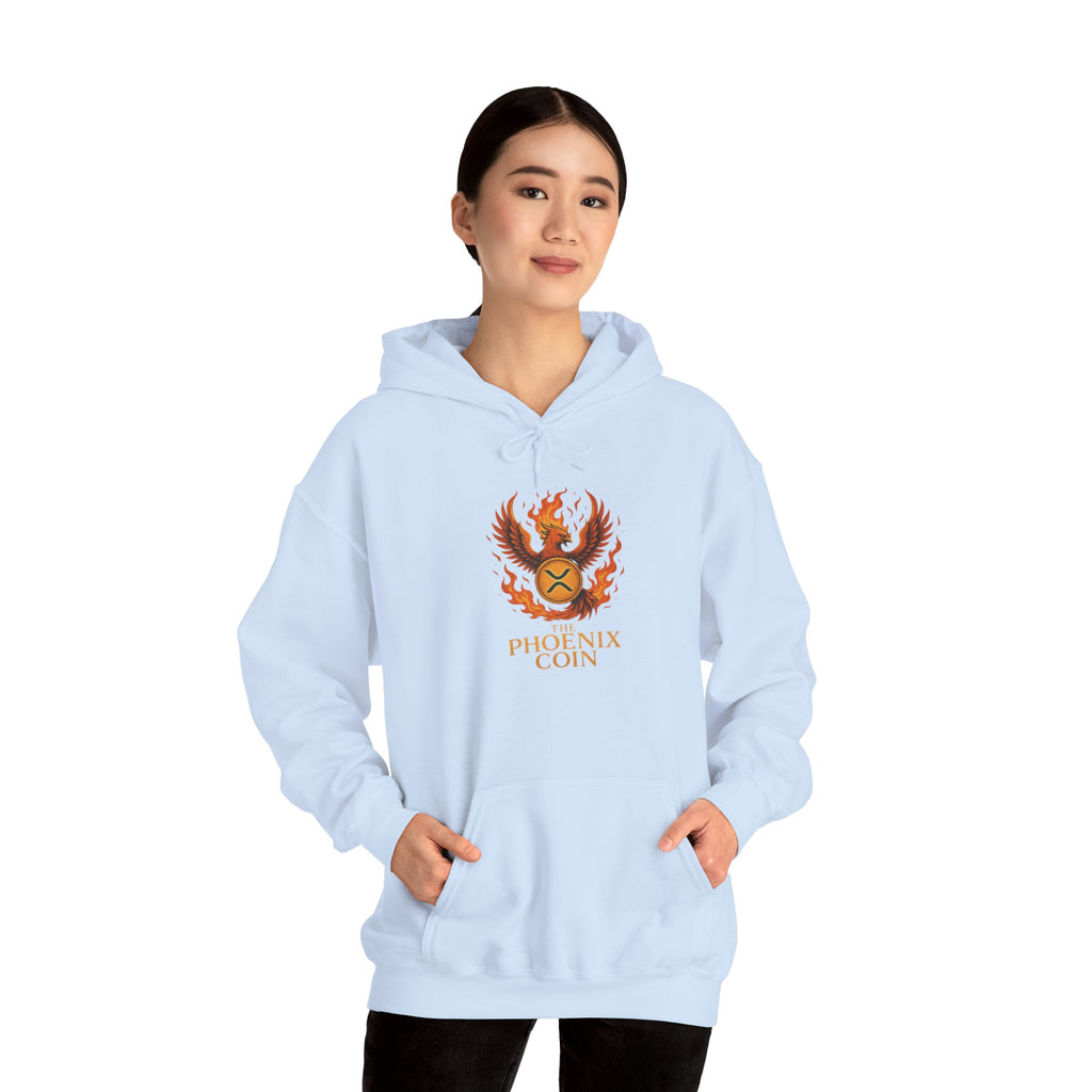 Phoenix Coin Hoodie — Fiery Phoenix Crest Sweatshirt
