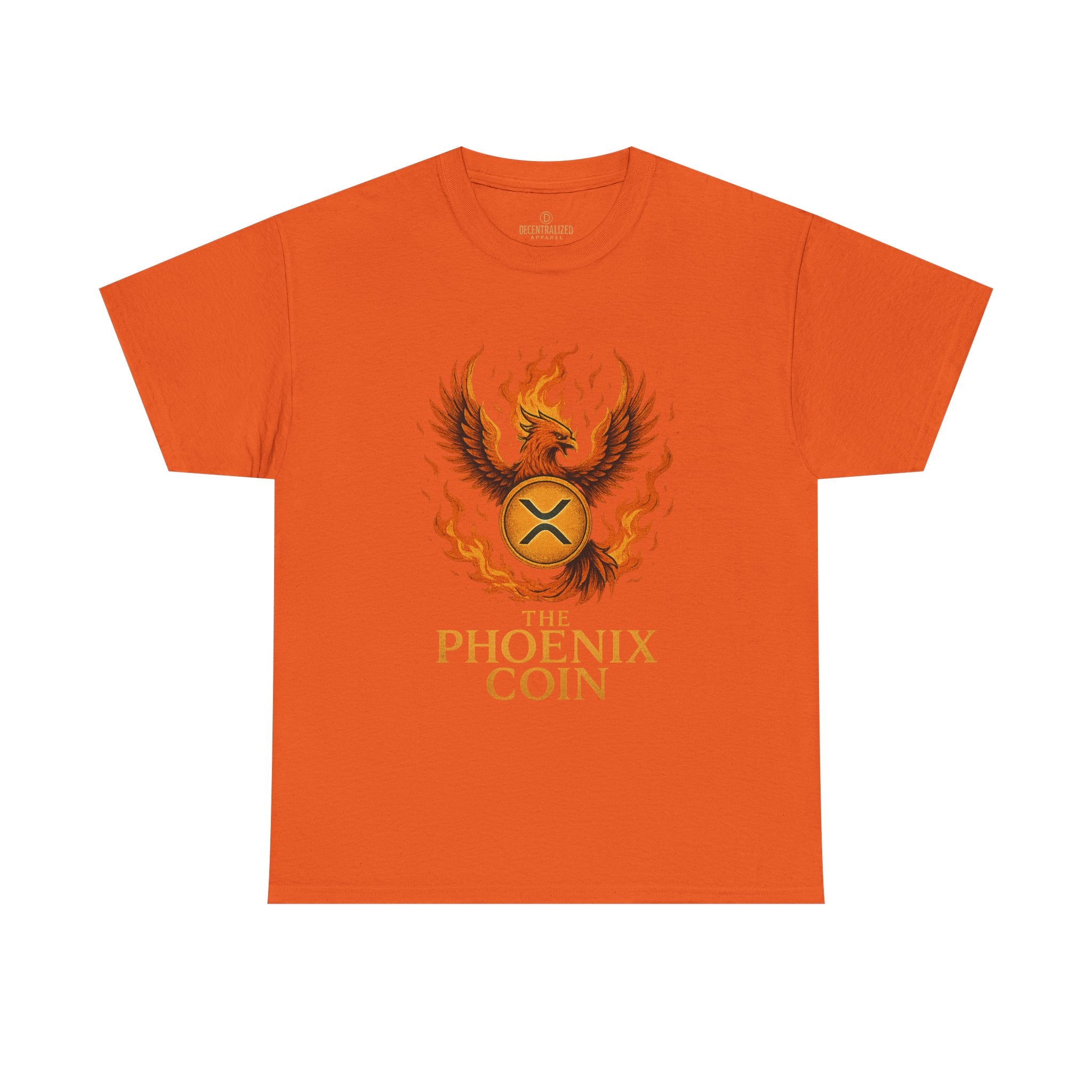 Phoenix Coin T‑Shirt — Fiery Phoenix Crypto Logo Tee