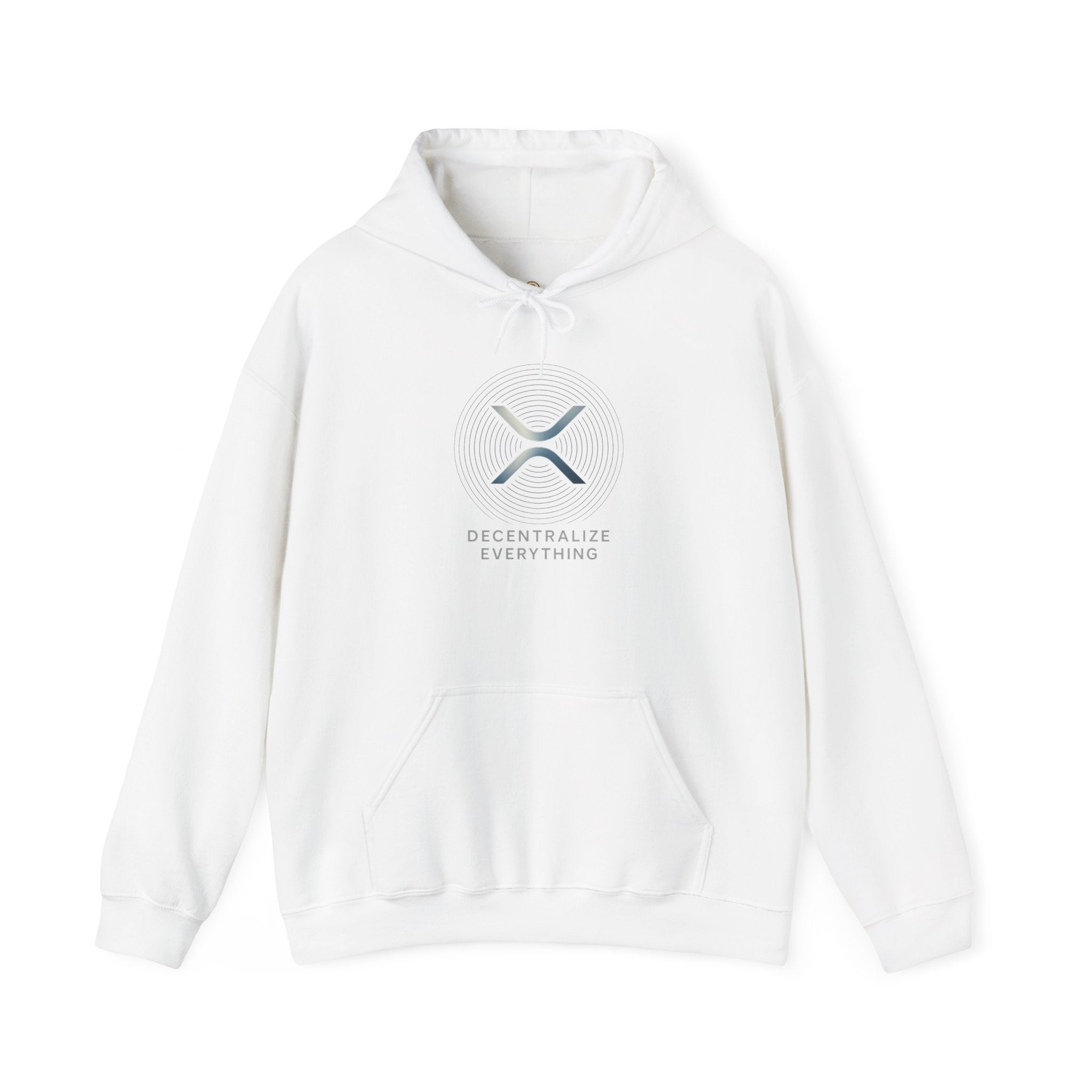 XRP 'Decentralize Everything' Hoodie — Minimal Crypto Logo Pullover