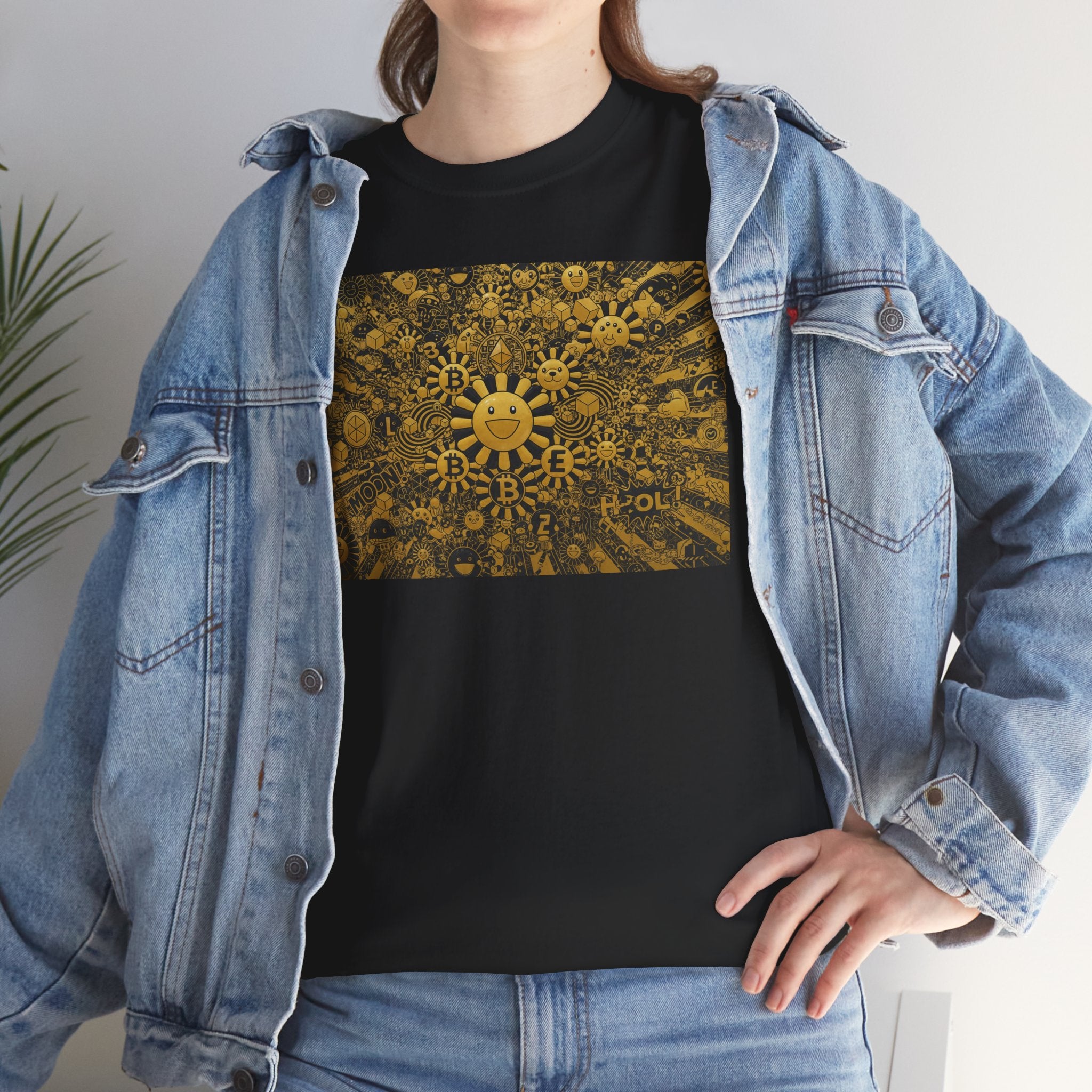 Sunflower Burst T‑Shirt — Golden Sunflower Pattern Tee