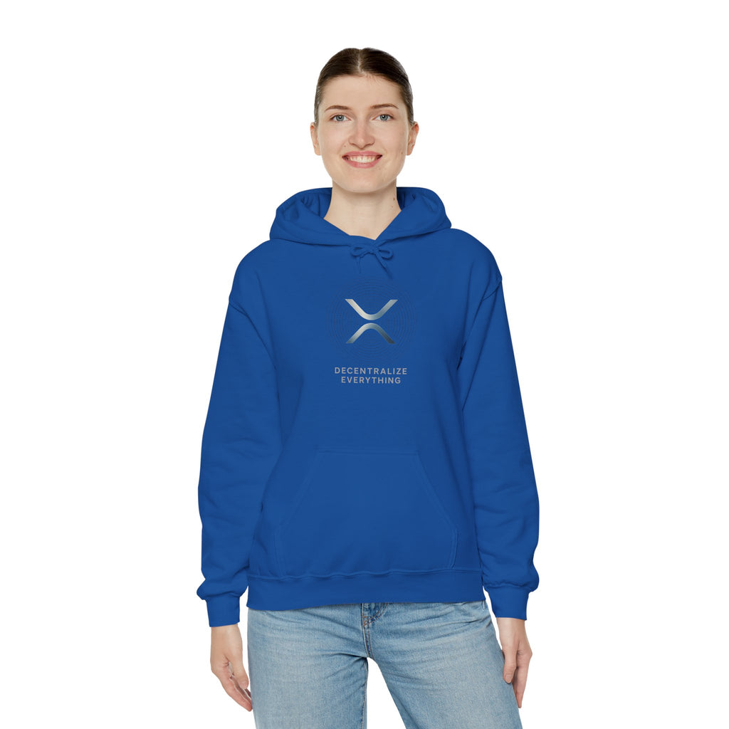 XRP 'Decentralize Everything' Hoodie — Minimal Crypto Logo Pullover