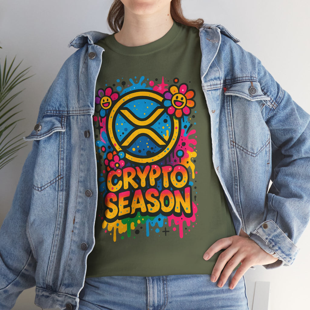 Crypto Season T-Shirt — Colorful Ripple XRP Logo Tee