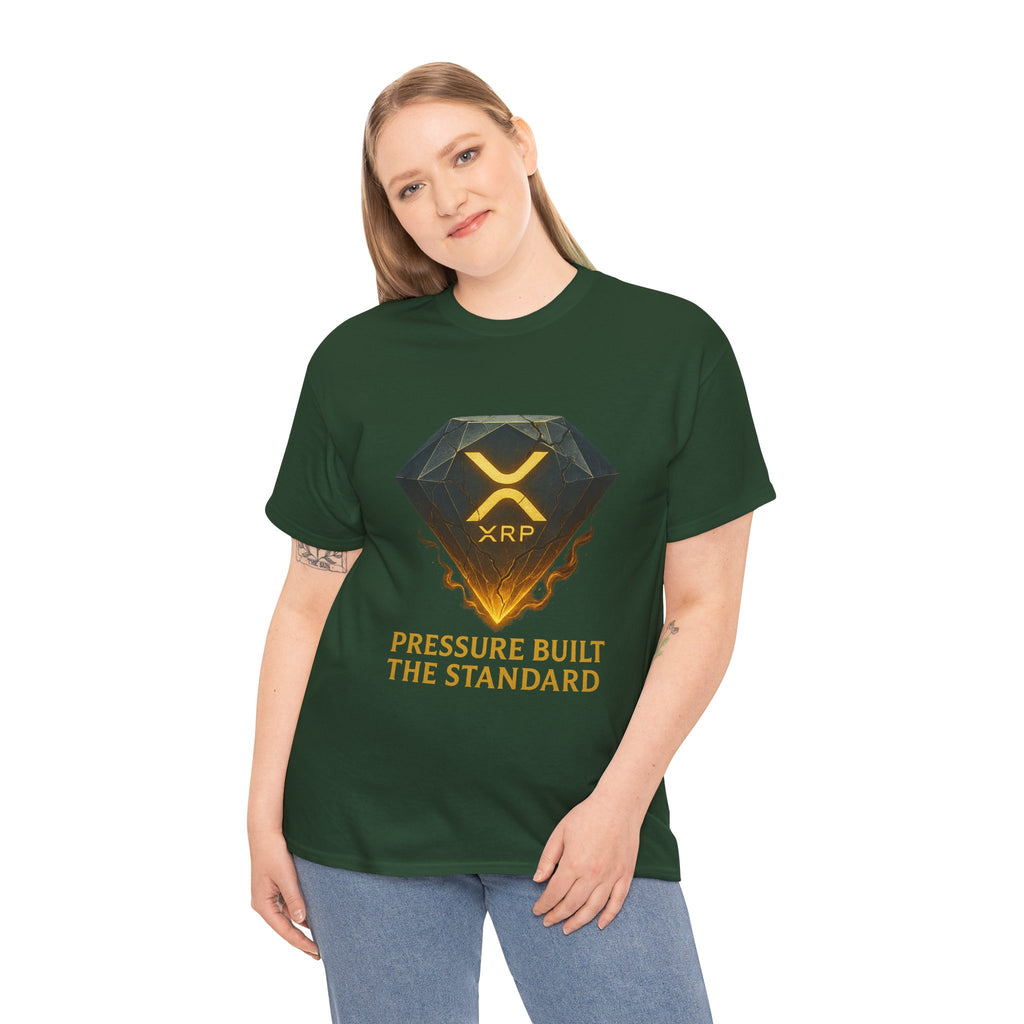 XRP Diamond Tee — "Pressure Built The Standard" Crypto Graphic T‑Shirt