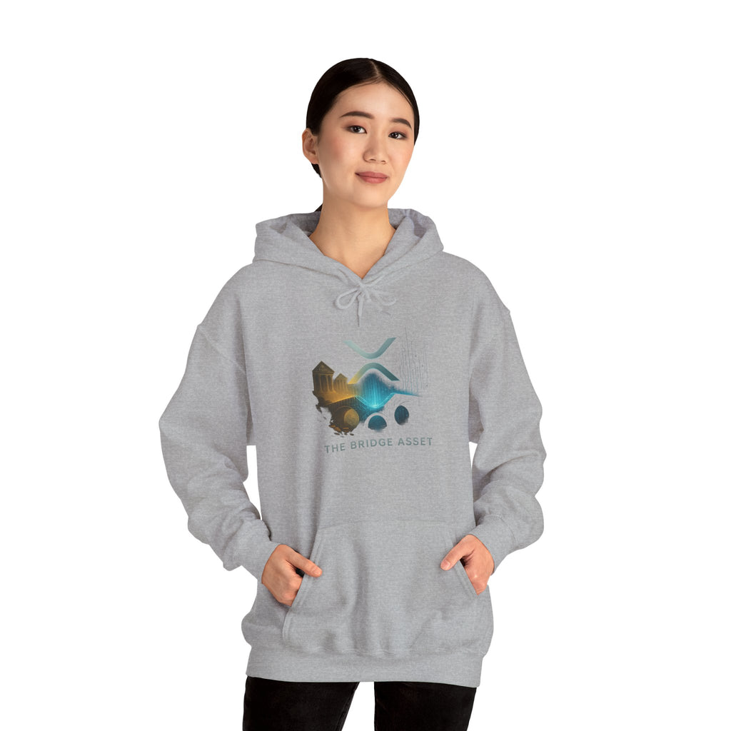 Bridge Asset Logo Hoodie — Minimal Crypto XRP Design