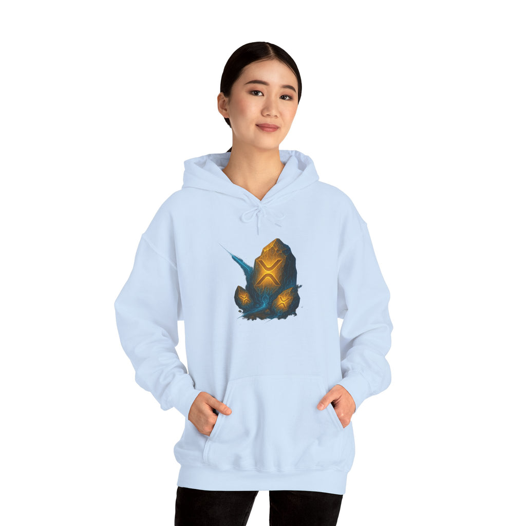 Rune Stone Hoodie — Glowing Mystic Rock Graphic Hooded Sweatshirt