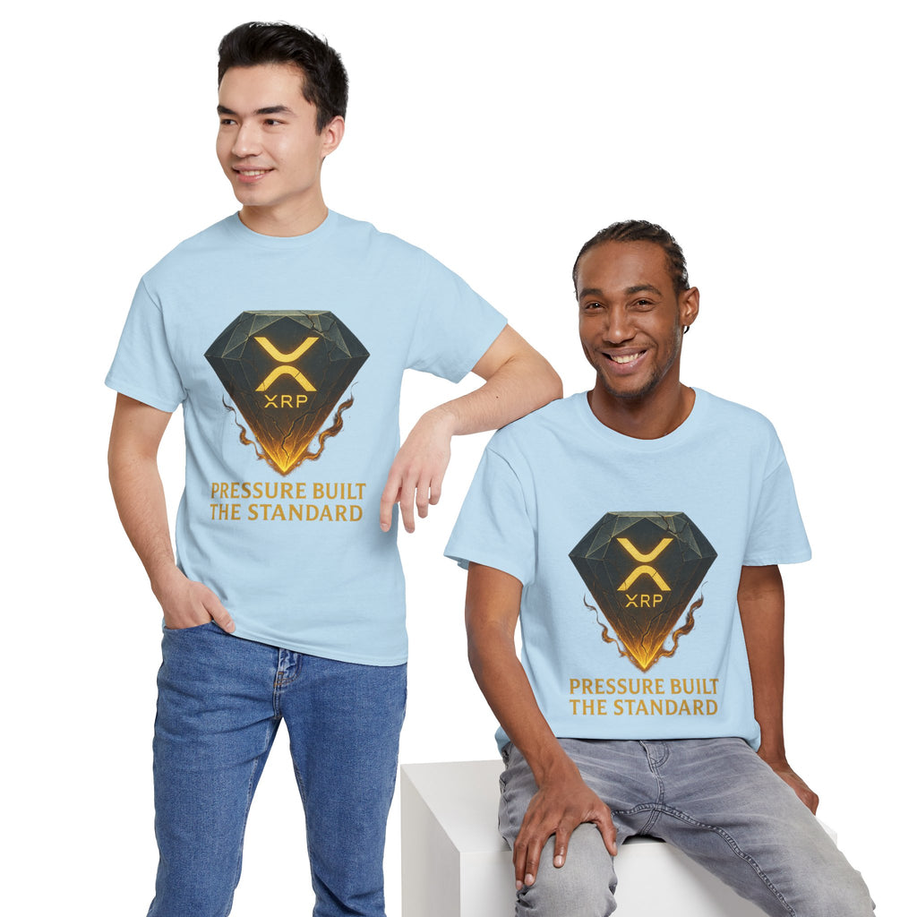 XRP Diamond Tee — "Pressure Built The Standard" Crypto Graphic T‑Shirt