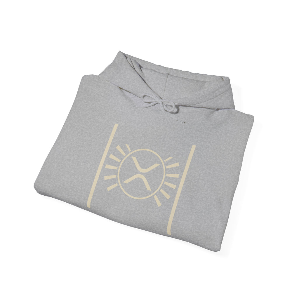 XRP Minimalist Logo Hoodie — Crypto Sun Symbol Sweatshirt