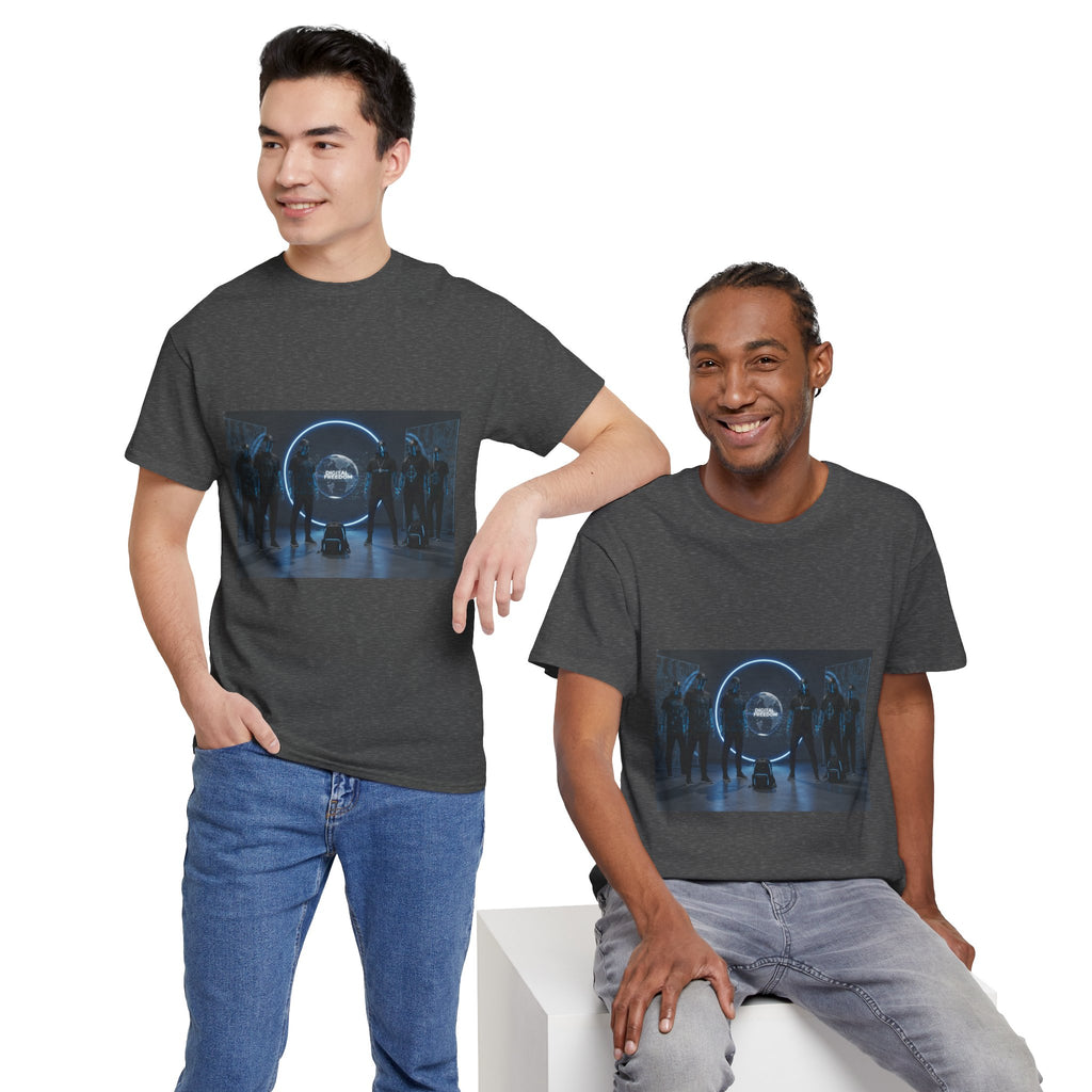 Sci‑Fi Portal Graphic Tee — Futuristic Neon Crew T-Shirt