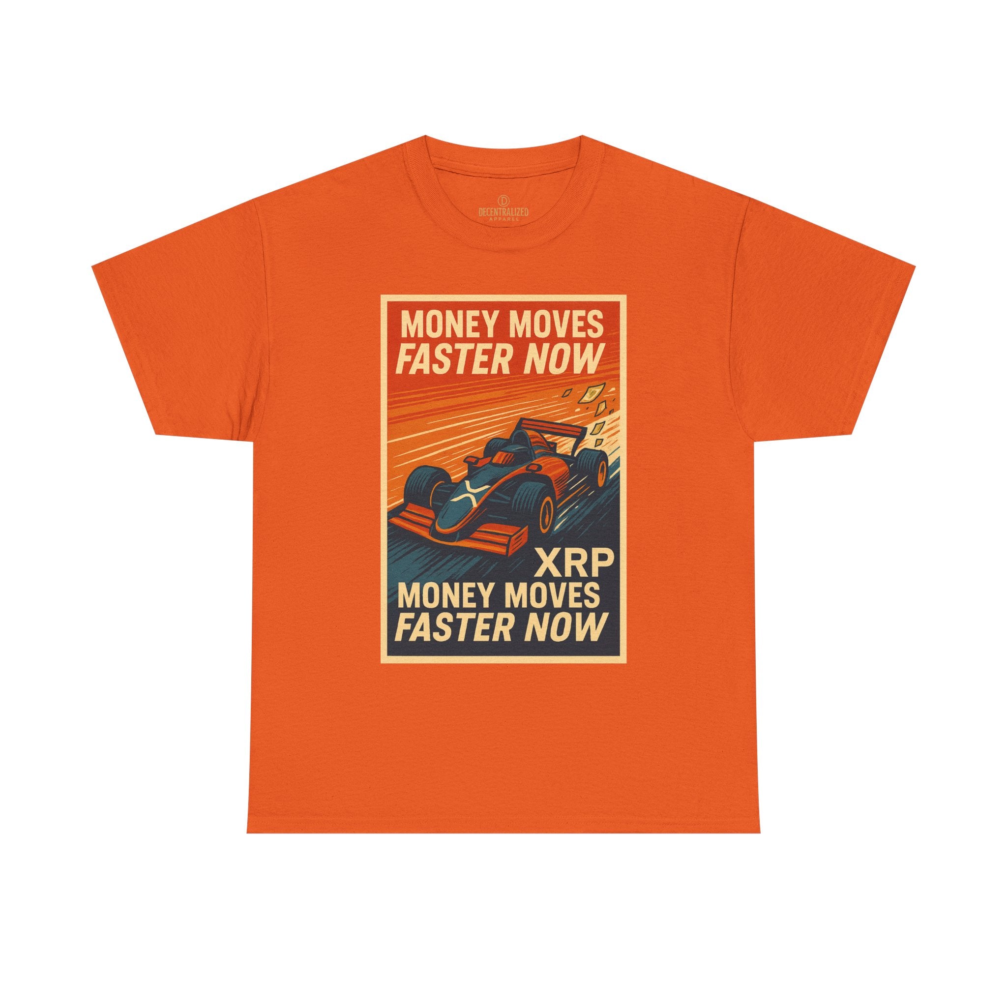 XRP 'Money Moves Faster Now' Racing Tee — Crypto Enthusiast T-Shirt