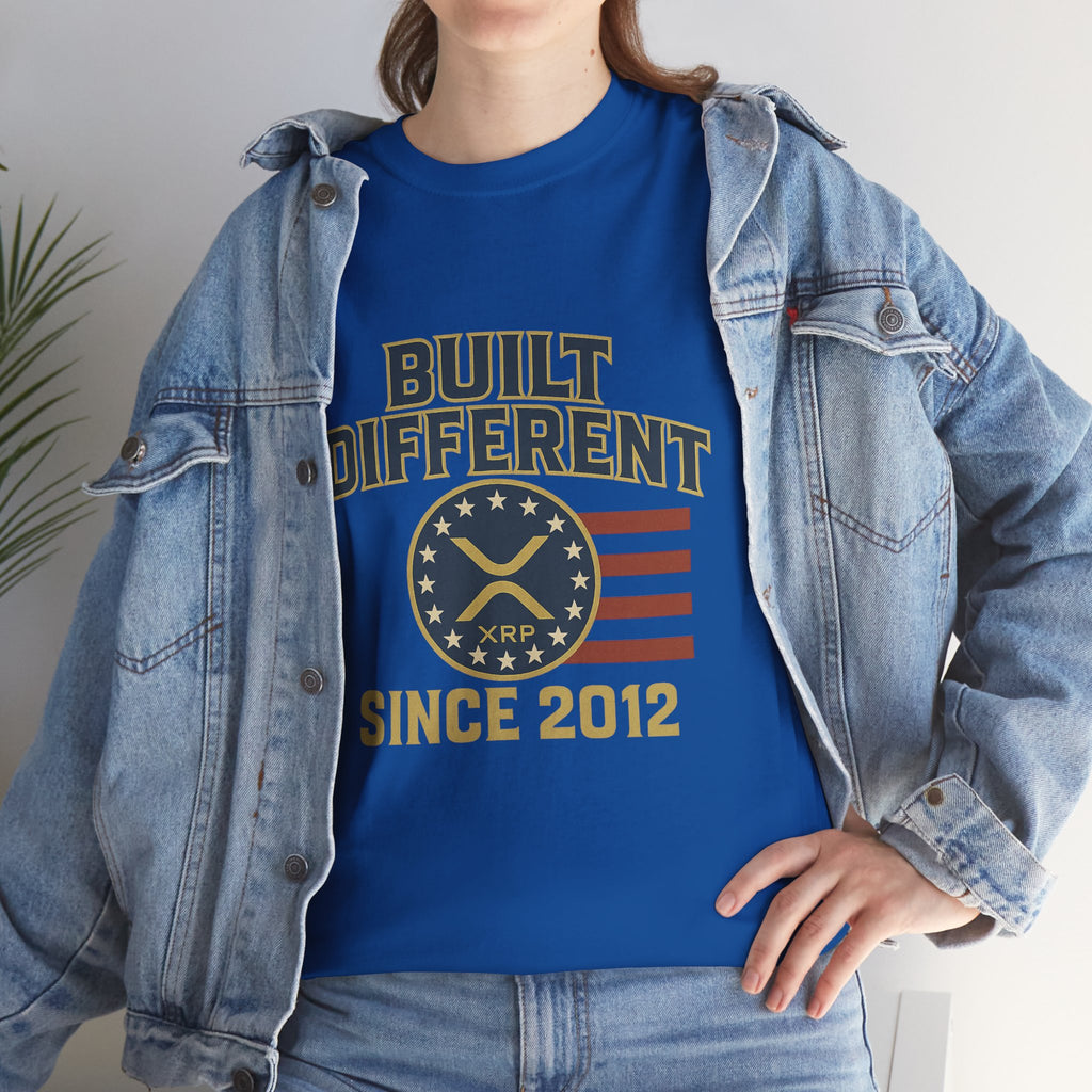 Built Different Since 2012 T-Shirt — American Flag Vintage Crew Tee