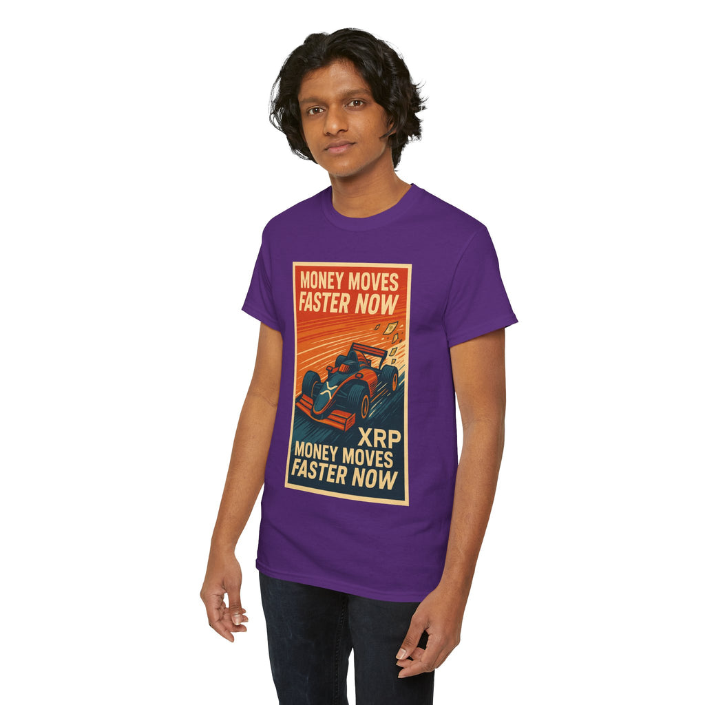 XRP 'Money Moves Faster Now' Racing Tee — Crypto Enthusiast T-Shirt