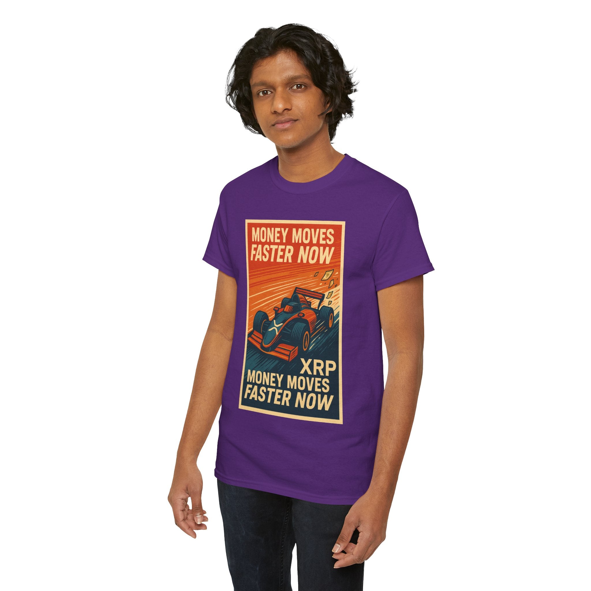 XRP 'Money Moves Faster Now' Racing Tee — Crypto Enthusiast T-Shirt