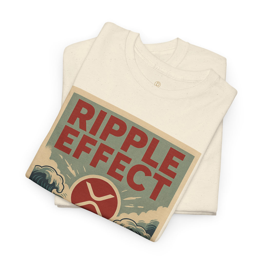 Ripple Effect Tee — Vintage Wave XRP Crypto Graphic T-Shirt